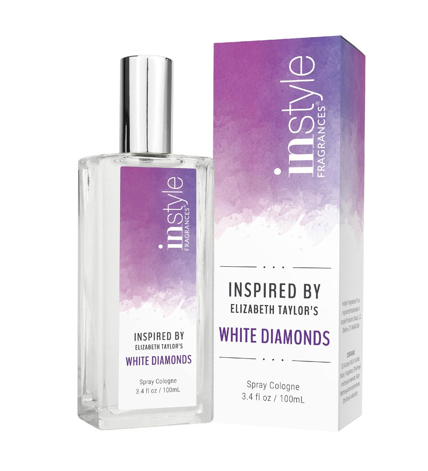 Instyle Fragrances White Diamonds Eau de Toilette 3.4 Fl Oz - Paraben-Free & Cruelty-Free | Elizabeth Taylor Inspired Women's Perfume - Buy Online on GoSupps.com