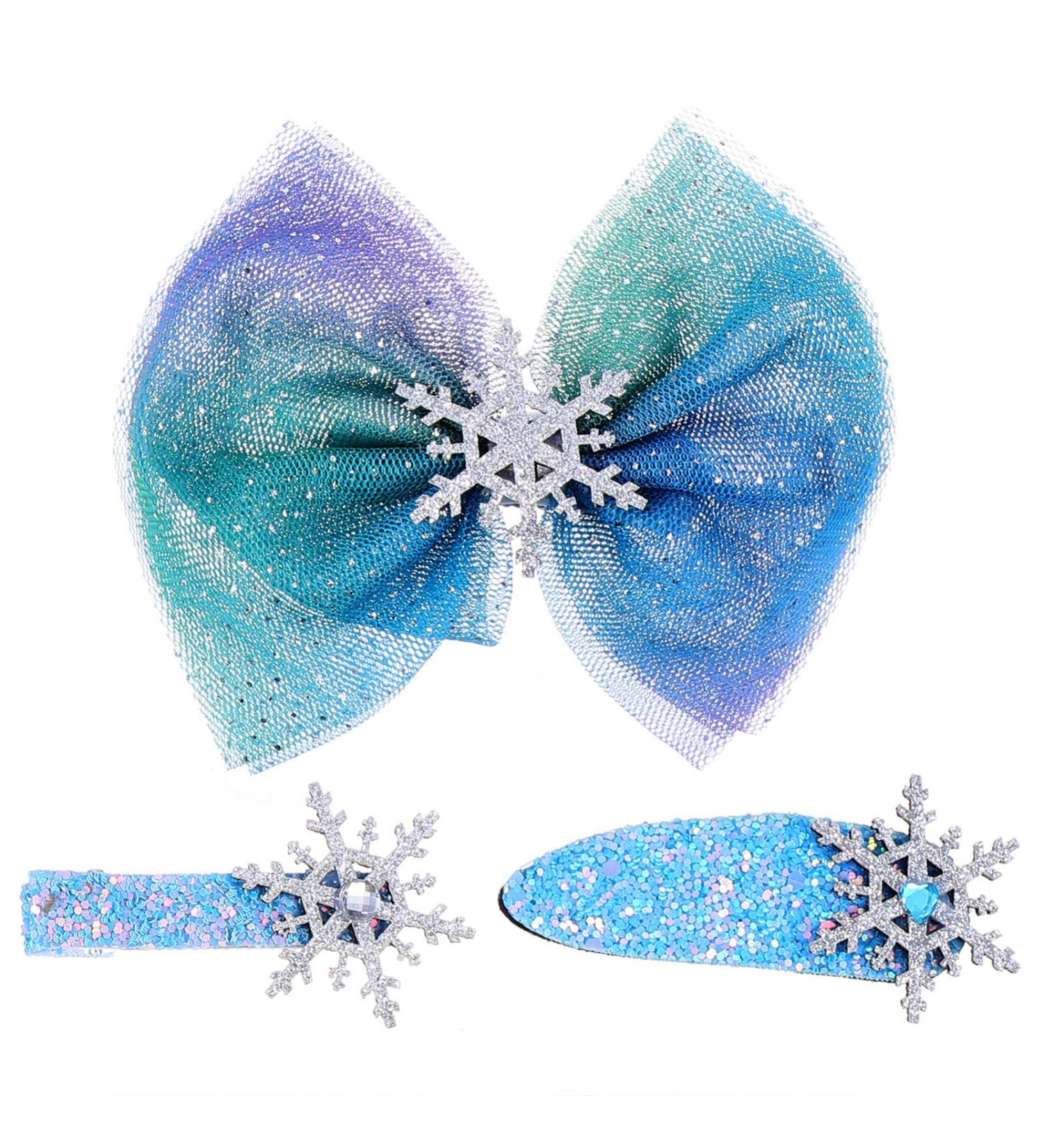 Frcolor 3-Piece Christmas Snowflake Hairpins | Glitter Snap Clips for Girls | Perfect Winter Wedding & Party Hair Jewelry - Buy Online on GoSupps.com