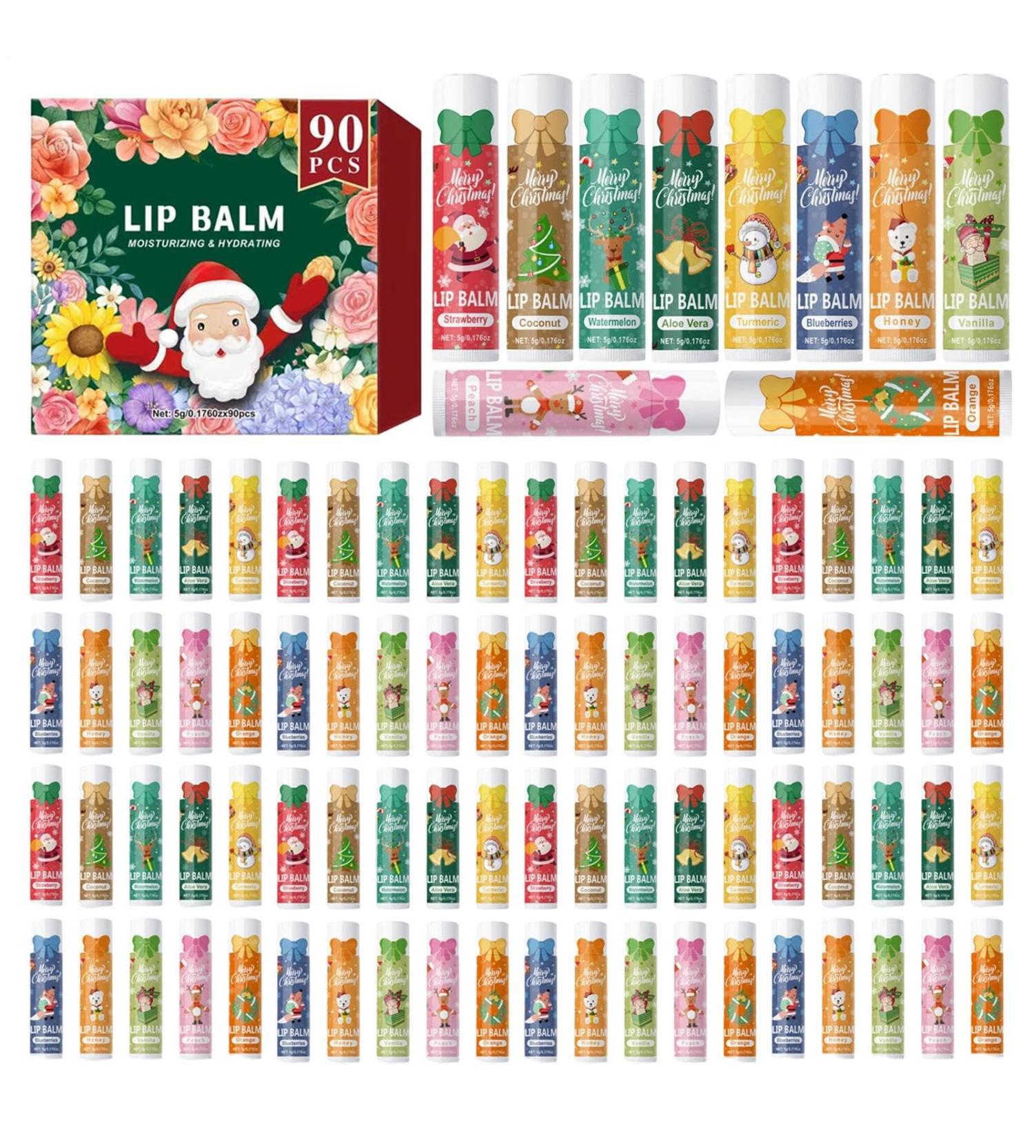  Naqqios Moisturizing Lip Balm | Pack of 90 Softening Bars Daily Lip Care | For Women and Men Daily Routine Outdoors Workplace Parties Dates Social Gatherings - Buy Online on GoSupps.com