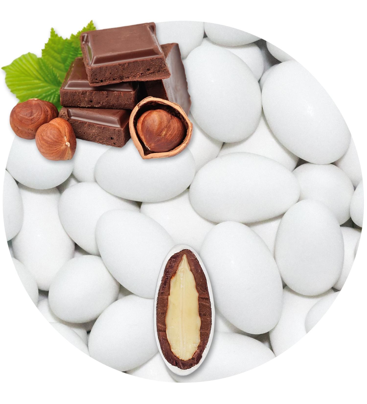 EinsSein 1kg wedding dragees chocolate almonds nougat white dull | dragees baptism communion celebrate party candybar | C - Buy Online on GoSupps.com