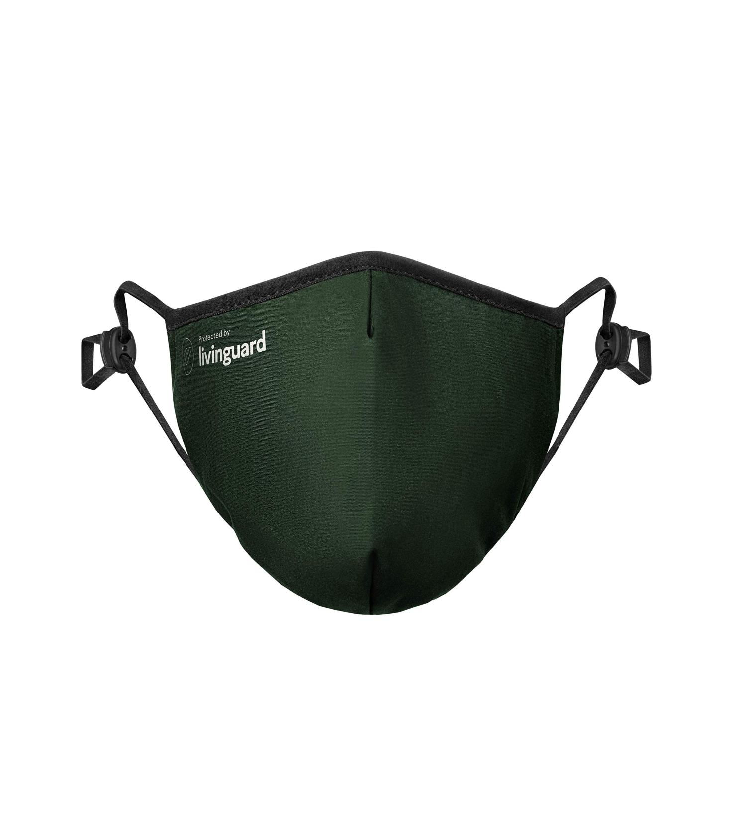 Livinguard PRO MASK | 3-Layer Adjustable Washable Reusable Face Mask (Forest Green M) - International Shipping Available - Buy Online on GoSupps.com