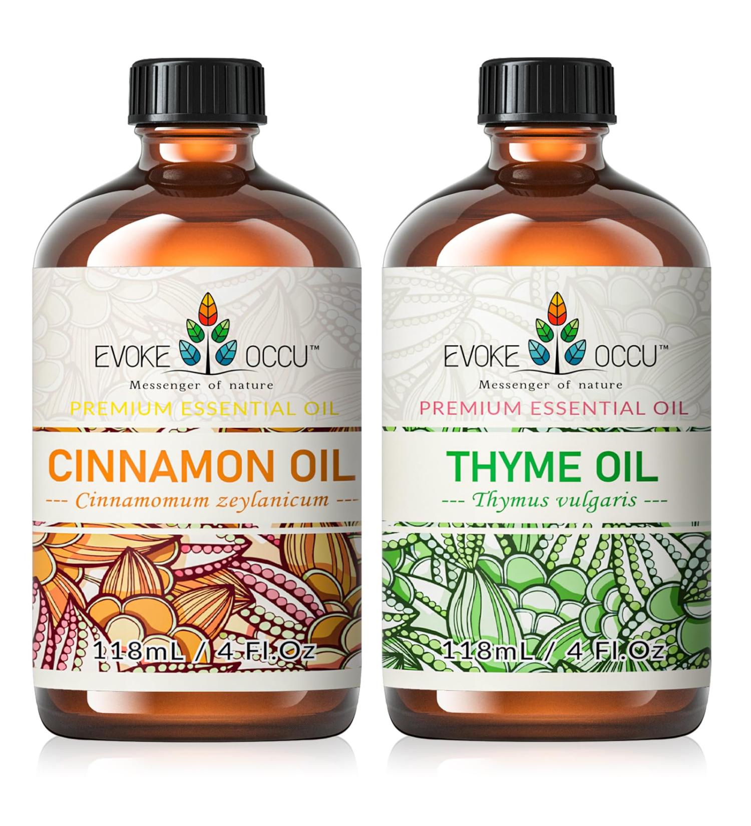 EVOKE OCCU Cinnamon Essential Oil and Thyme Essential Oil - 4 Fl Oz - Buy Online on GoSupps.com
