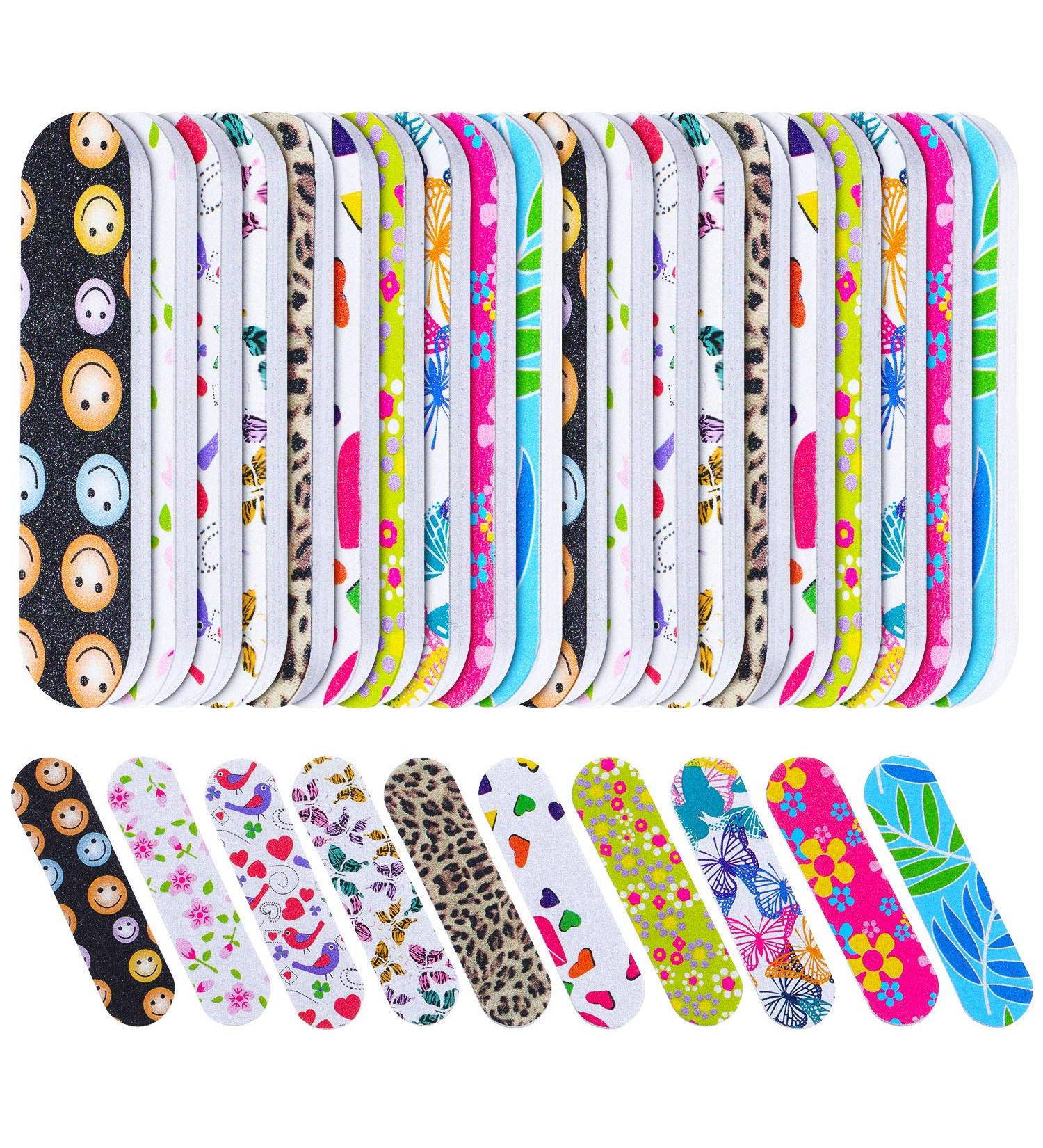 100 Pack Double Sided Nail Files | Emery Boards for Manicure | Stylish Style | 100 Count - Buy Online on GoSupps.com