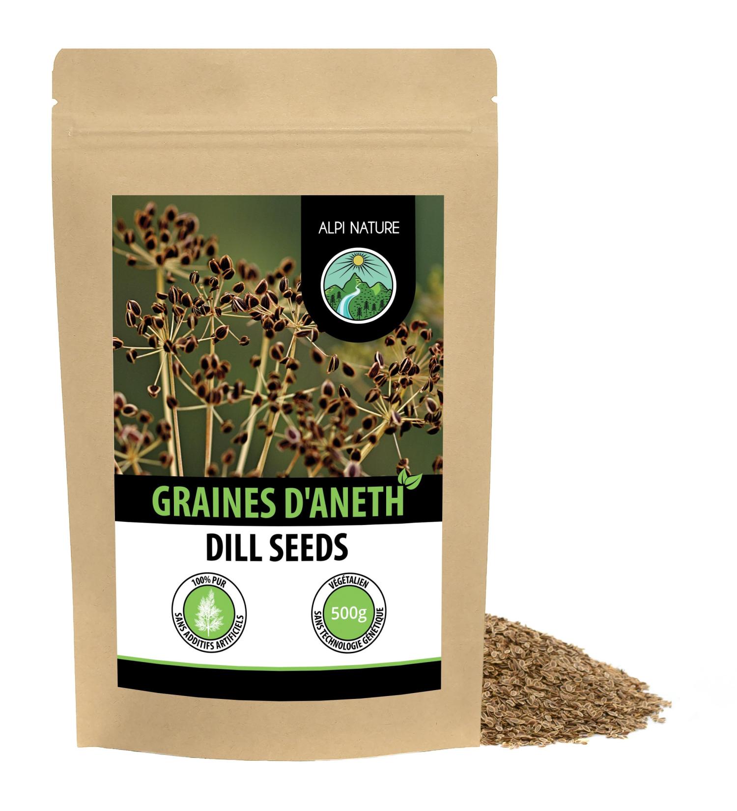 Dill seeds (500g) 100% natural dill seeds cucumber no additives vegan - Buy Online on GoSupps.com