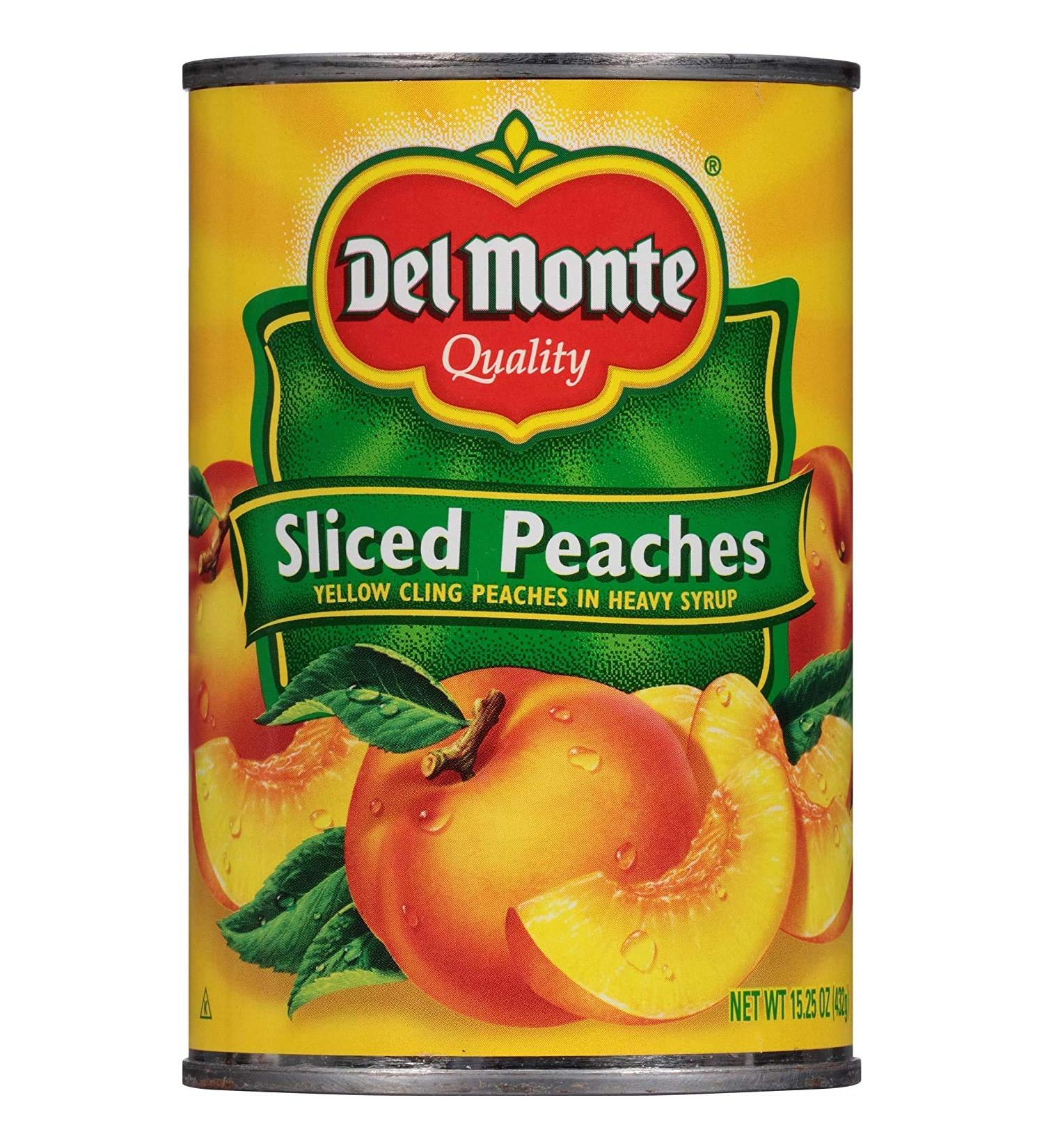 Del Monte Yellow Cling Sliced Peaches in Heavy Syrup 15.25oz Can (Pack of 6) - Buy Online on GoSupps.com