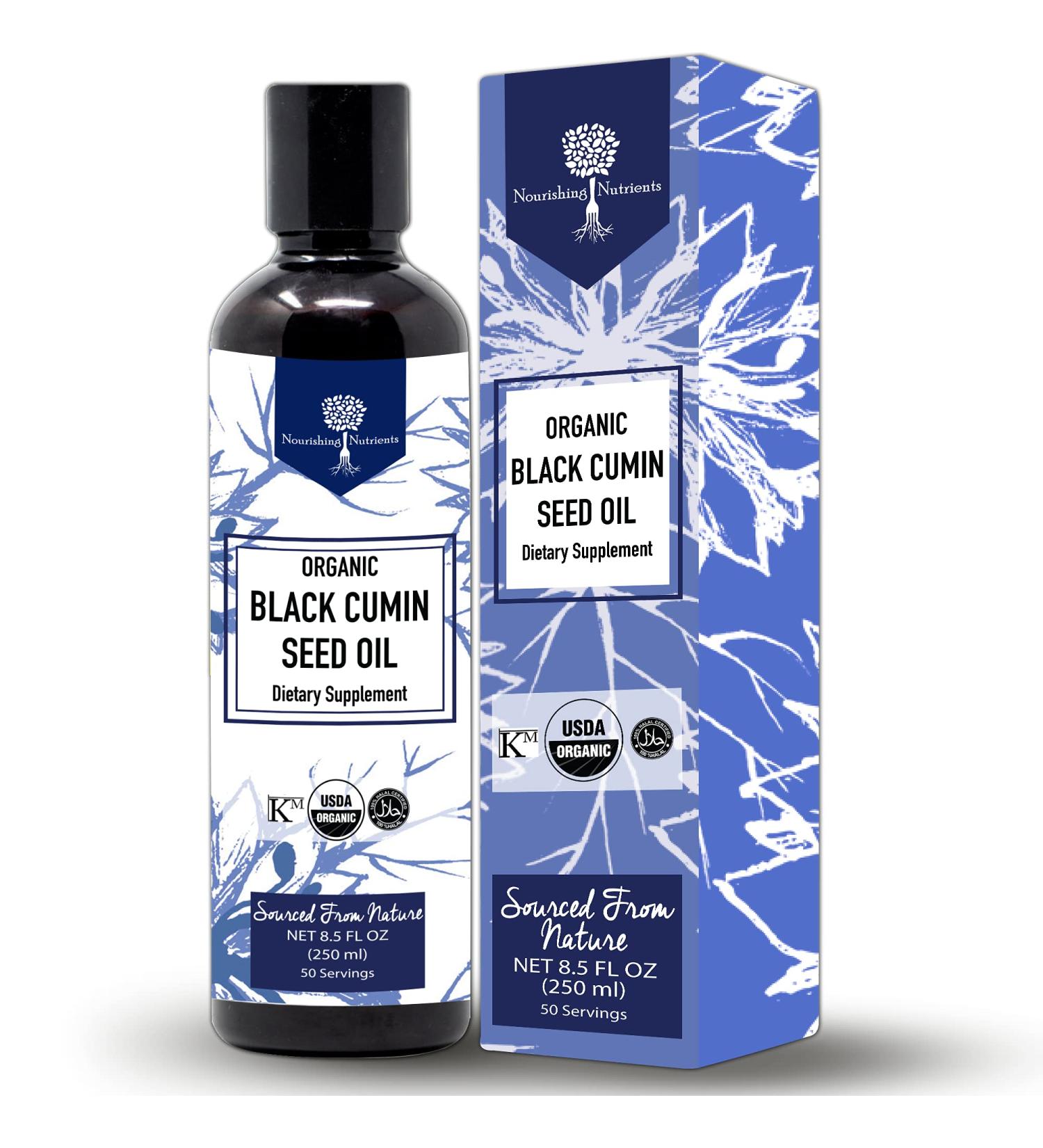 Organic Black Cumin Seed Oil 8.5oz - USDA Certified, Cold Pressed & Potent Thymoquinone - Pure Nigella Sativa Supplement for Immune Support, Joints, Skin & Hair - Nourishing 8.5 Fl Oz Bottle - Buy Online on GoSupps.com