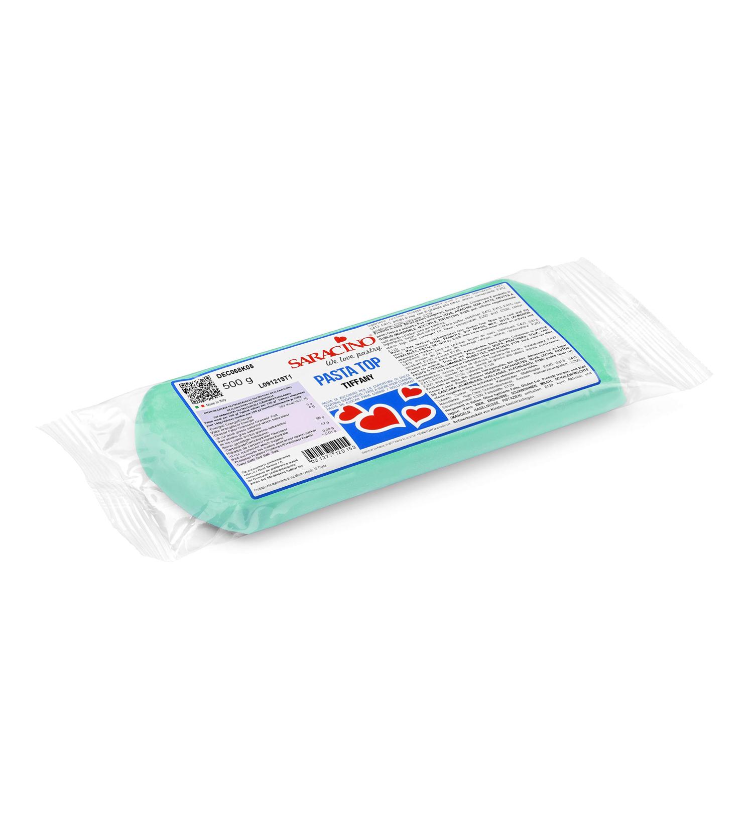 Saracino Sugar Paste Model Tiffany Blue Modelling Paste 500 g Gluten Free Made in Italy