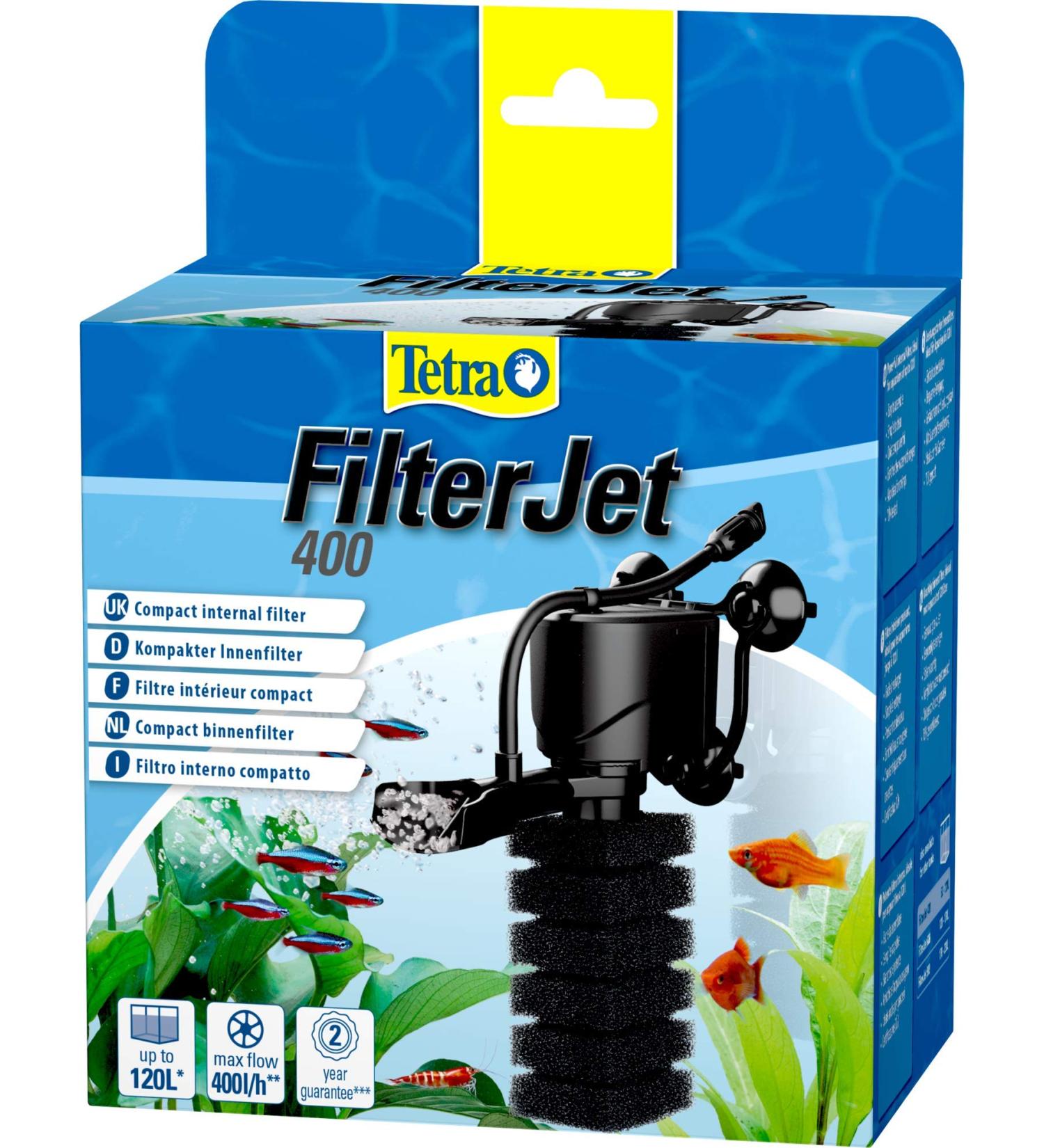 Tetra FilterJet 400 - Powerful Aquarium Internal Filter with Oxygen Enrichment for Aquariums Up to 120L | International Shipping Available - Buy Online on GoSupps.com