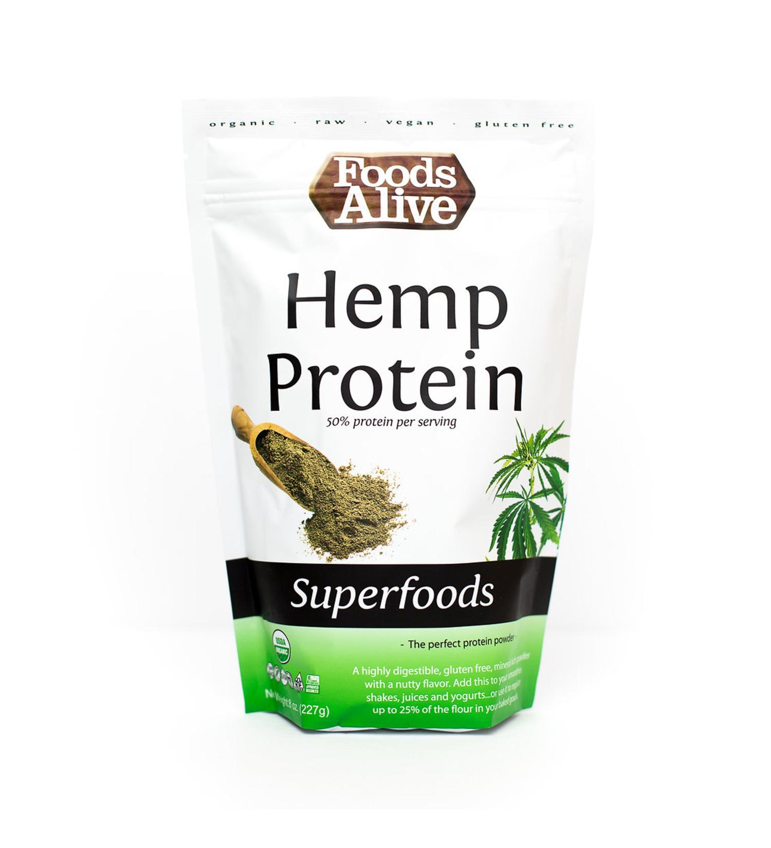 Foods Alive Organic Hemp Protein Powder - 8 Ounce - Buy Online on GoSupps.com