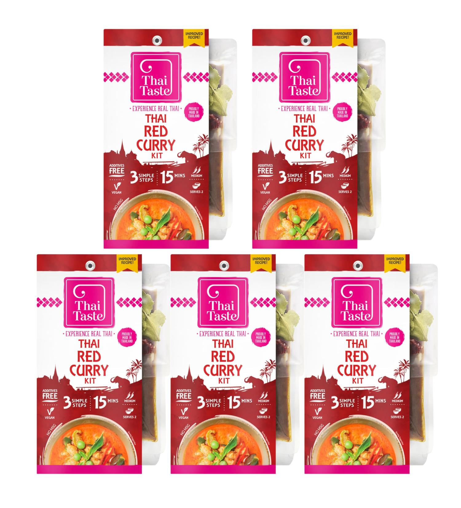 5x Thai Taste Thai Red Curry Meal Kit 233g - Buy Online on GoSupps.com