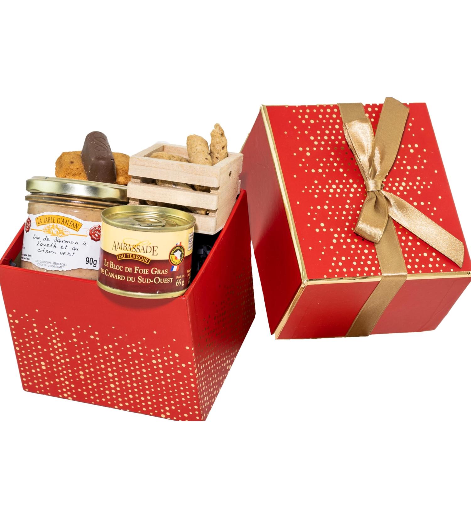 GOURMET PACKAGES - FOIE GRAS Filled Basket - Gourmet Gift Box - Gourmet Basket French Products - Ideal for Christmas Party Gif - Buy Online on GoSupps.com