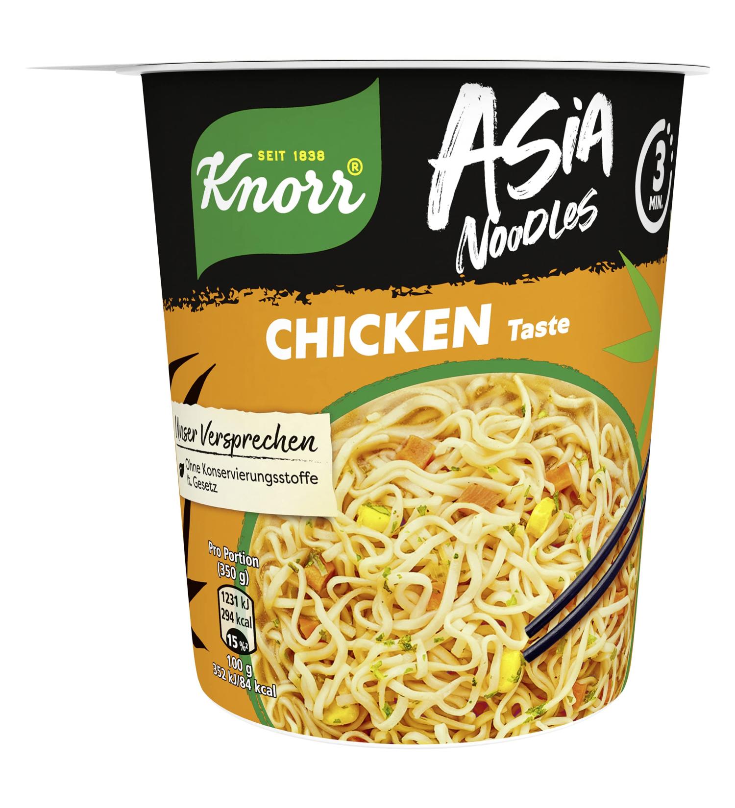 Knorr Asia Noodles - Chicken Flavor Instant Noodles Ready in 3 Minutes 65g | Quick & Delicious eCommerce Shipping Worldwide - Buy Online on GoSupps.com