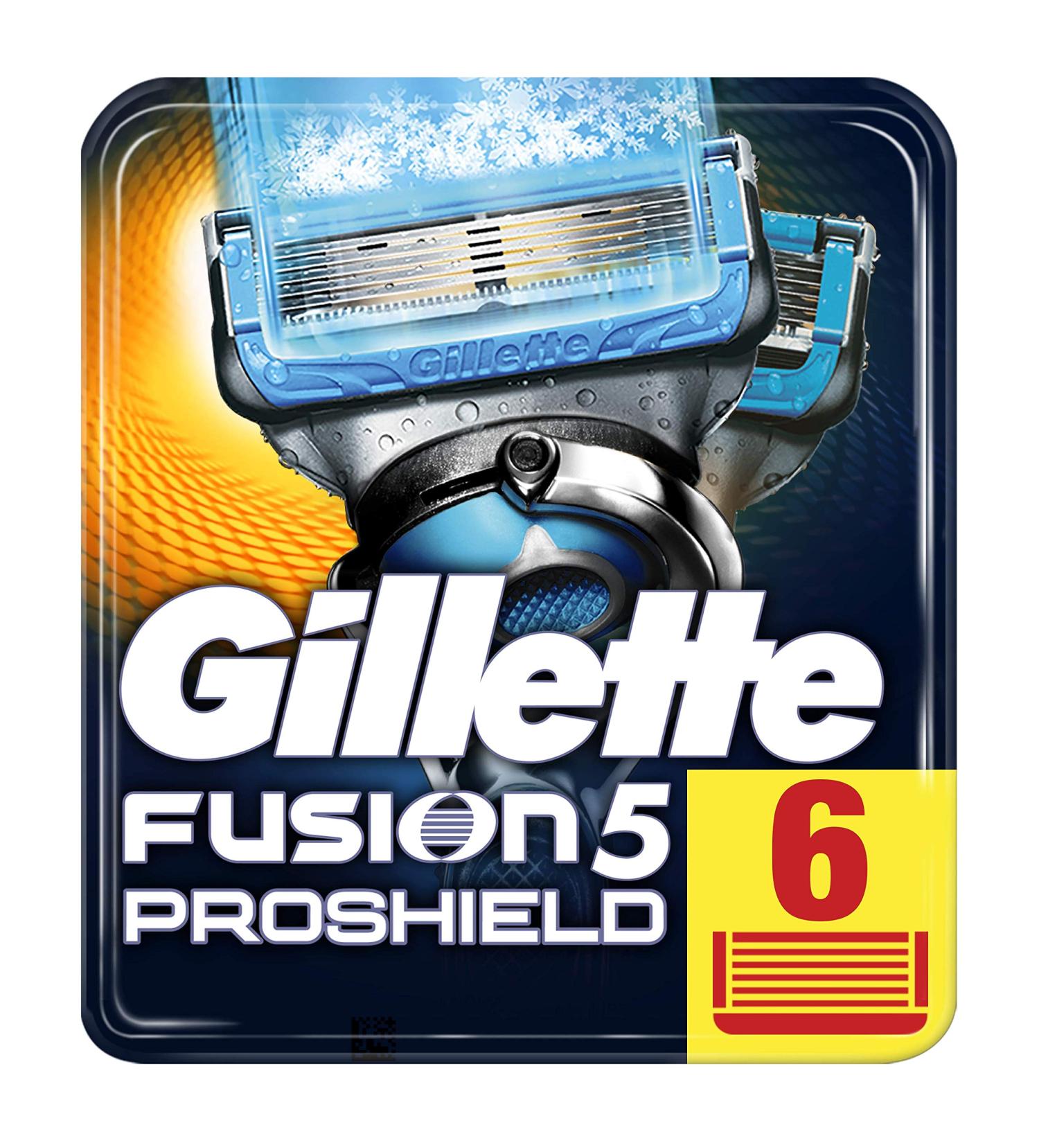 Buy Gillette Fusion ProShield Chill Razor Blades for Men - 6 Pack | International Shipping Available - Buy Online on GoSupps.com