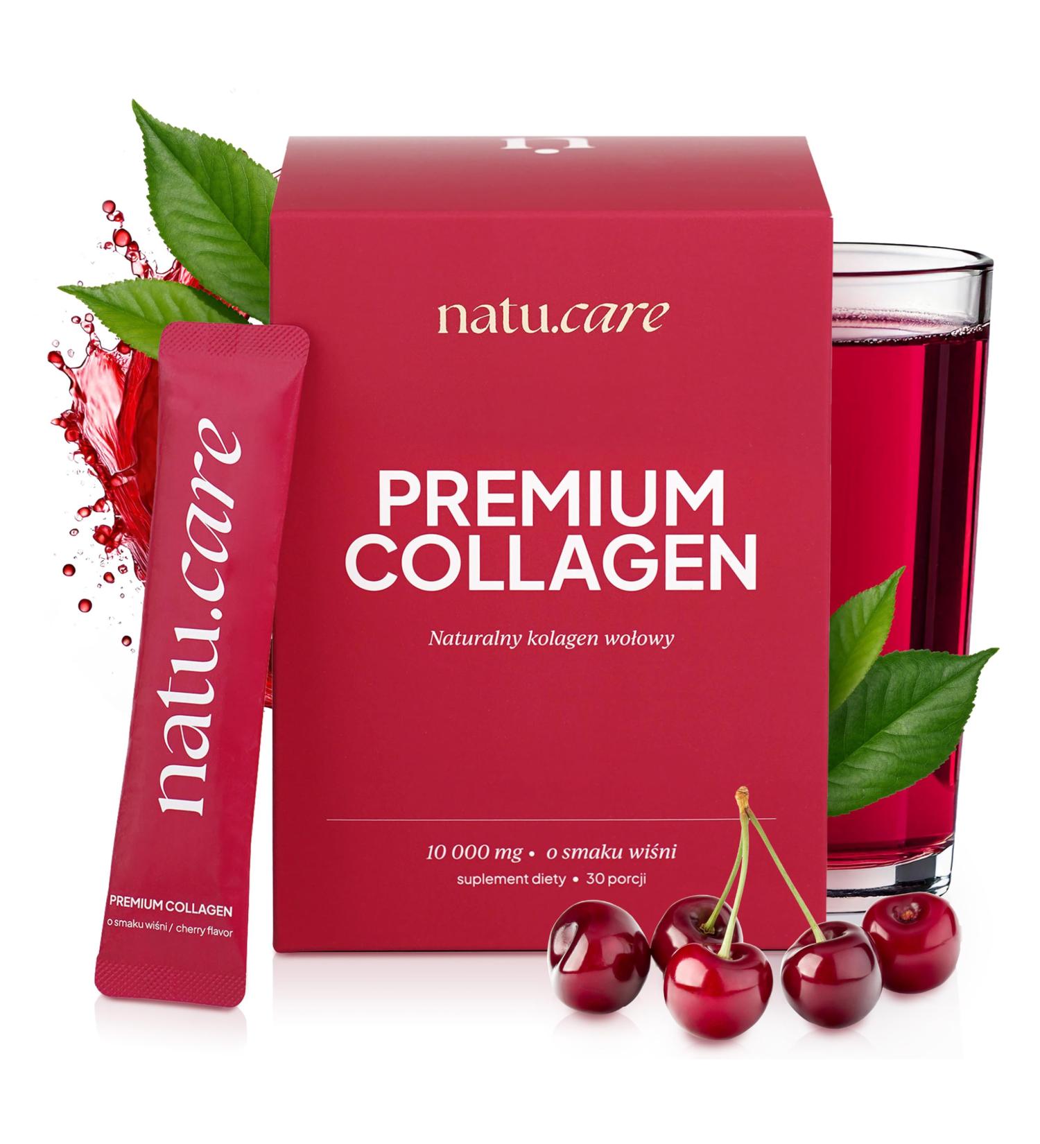 Natu Care sp z oo natucare Premium Collagen Powder 10000 mg Collagen Powder Collagen Powder Vital Proteins Collagen Peptides 100 Natural Collagen Powder for Joints Hair 30 Servings Cherry Cherry 30 Portions - Buy Online on GoSupps.com