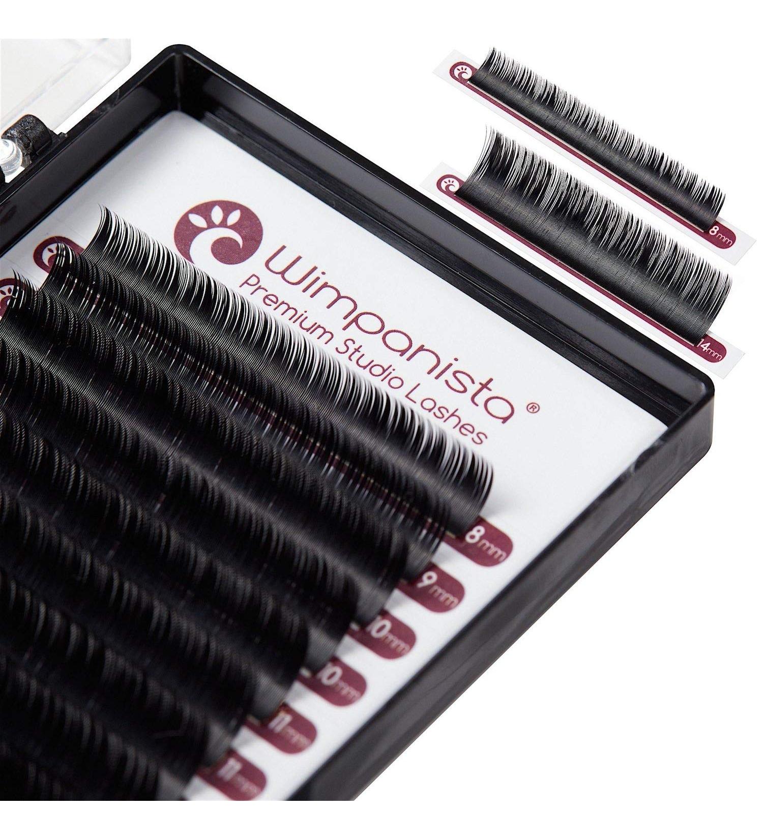 Flat Silk Eyelashes C Curl 0.20mm - Individual Eyelash Extensions 8-14mm - 12 Strips for Professional Use - Buy Online on GoSupps.com