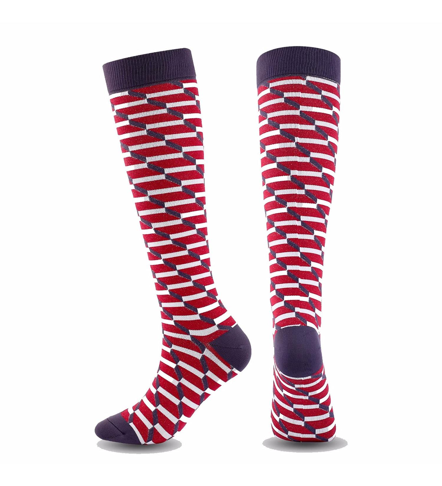WSC Compression Socks for Men & Women - Striped Closed Toe Stockings for Edema & Pregnancy L/XL - Buy Online on GoSupps.com