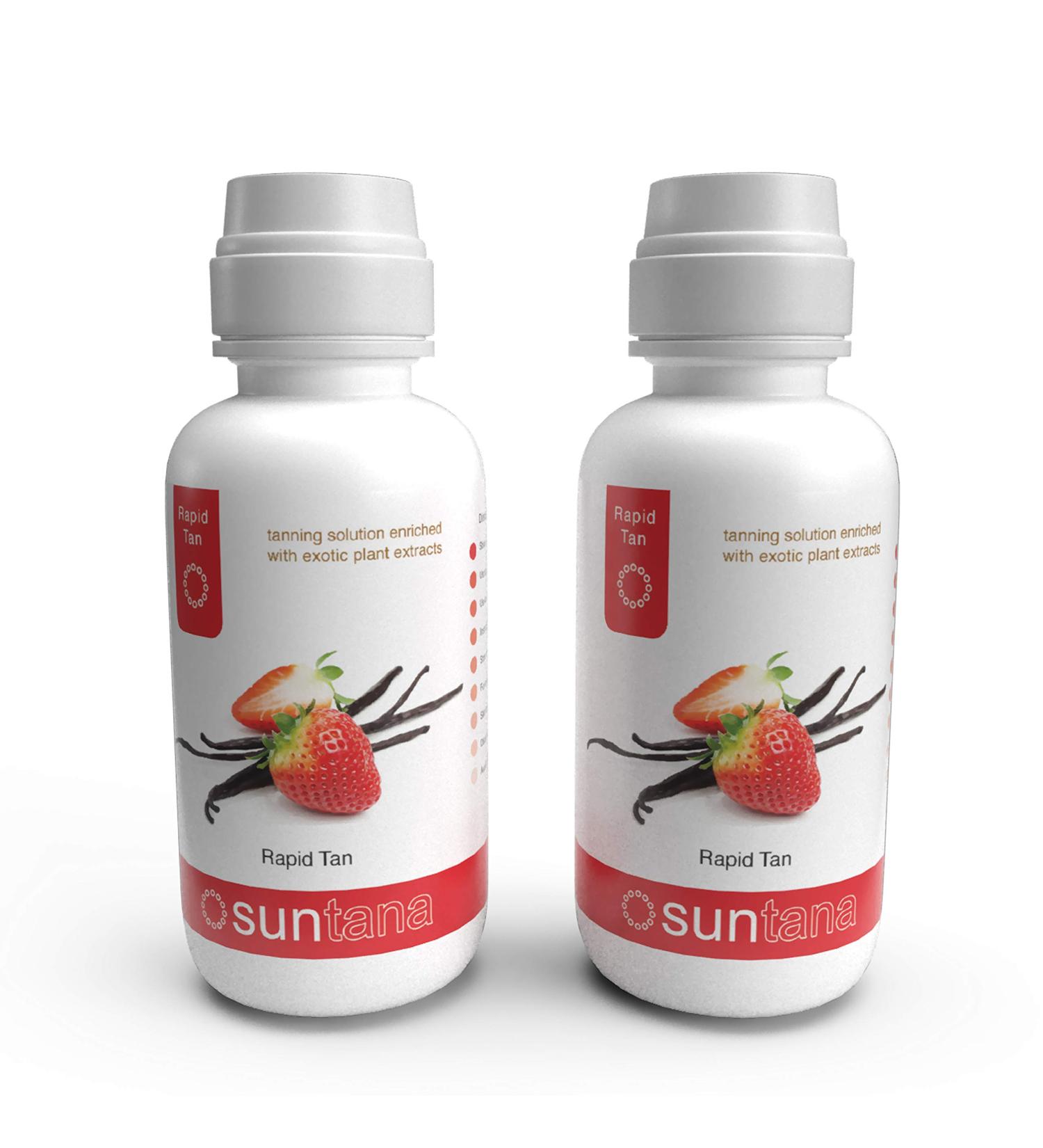 16oz Rapid Tan Solution - Strawberry & Vanilla Fragrance Premium Sunless Solution from Suntana Spray Tan