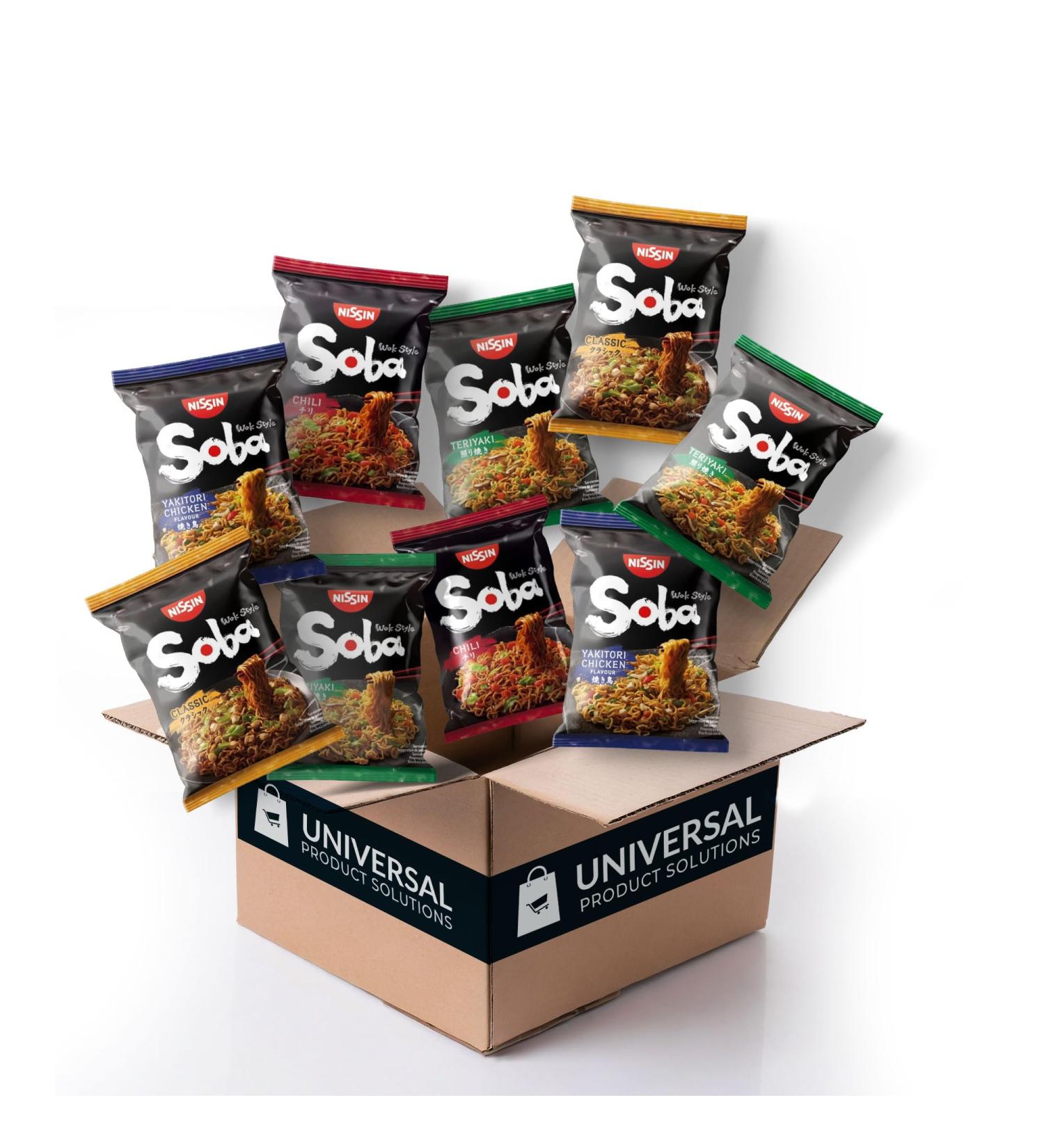 Nissin-Noodles Soba Custom Case - Choose From 4 Flavours / 8 Bags Of Nissin Noodles. 2 Of Each Choice. - Buy Online on GoSupps.com