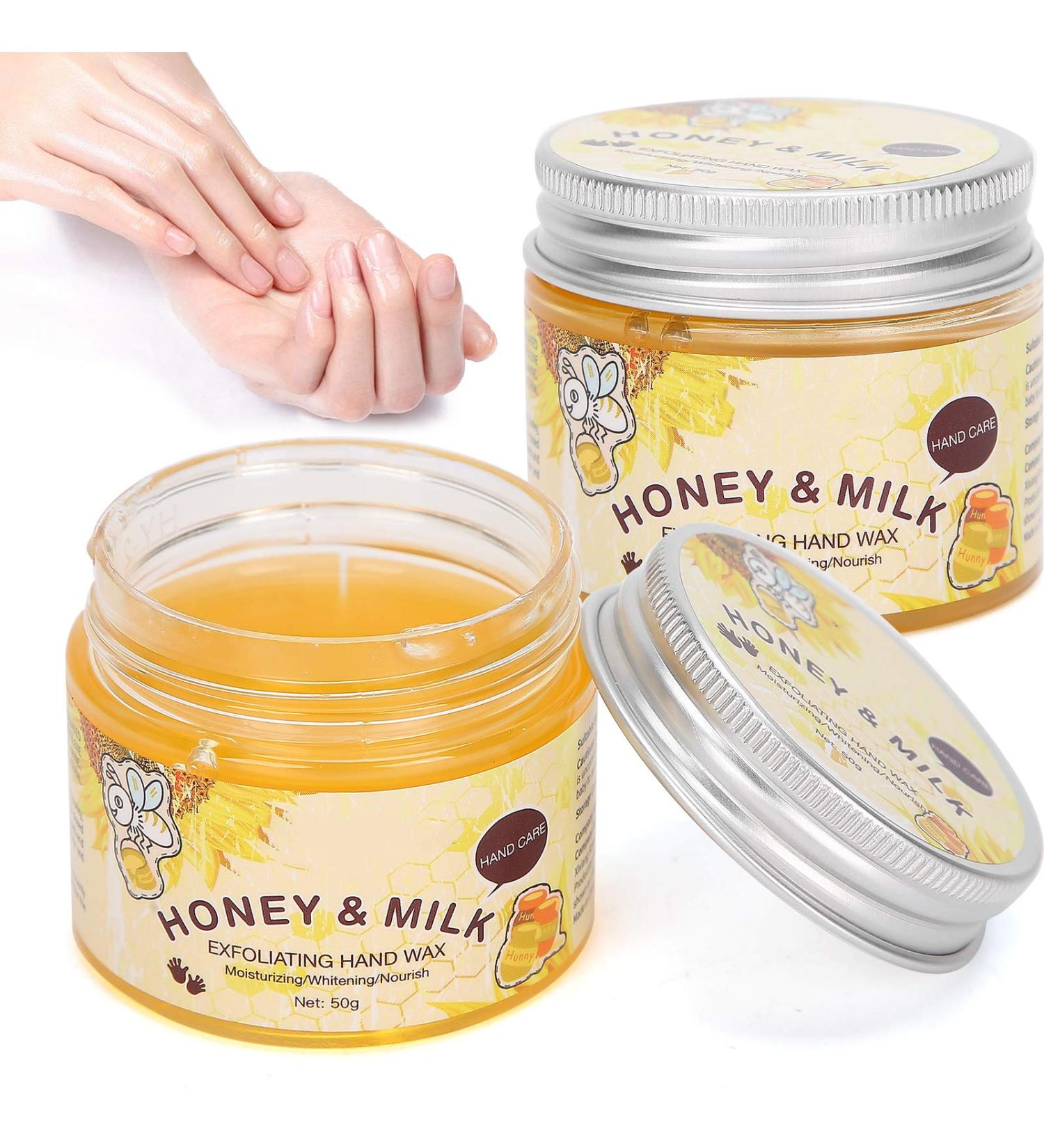 Buy Hand Wax Masks - 2 Pack Honey Milk Moisturizing Exfoliating Hand Wax - 50G Brightening & Nourishing Treatment - Buy Online on GoSupps.com