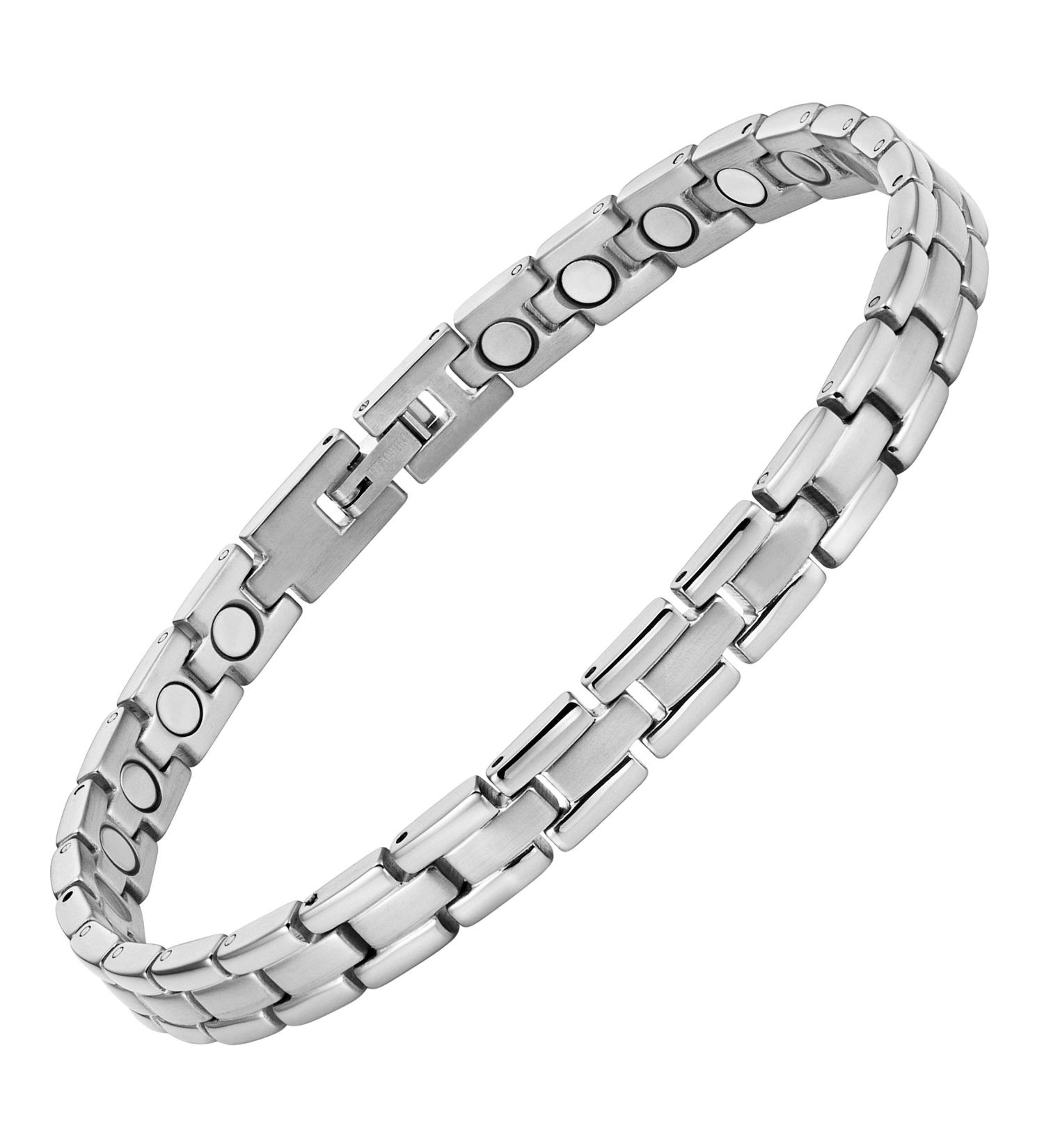 Willis Judd Women's Magnetic Ankle Bracelet - Ultra Strength Titanium Anklet - Stylish Silver Magnetic Therapy for Women - Buy Online on GoSupps.com