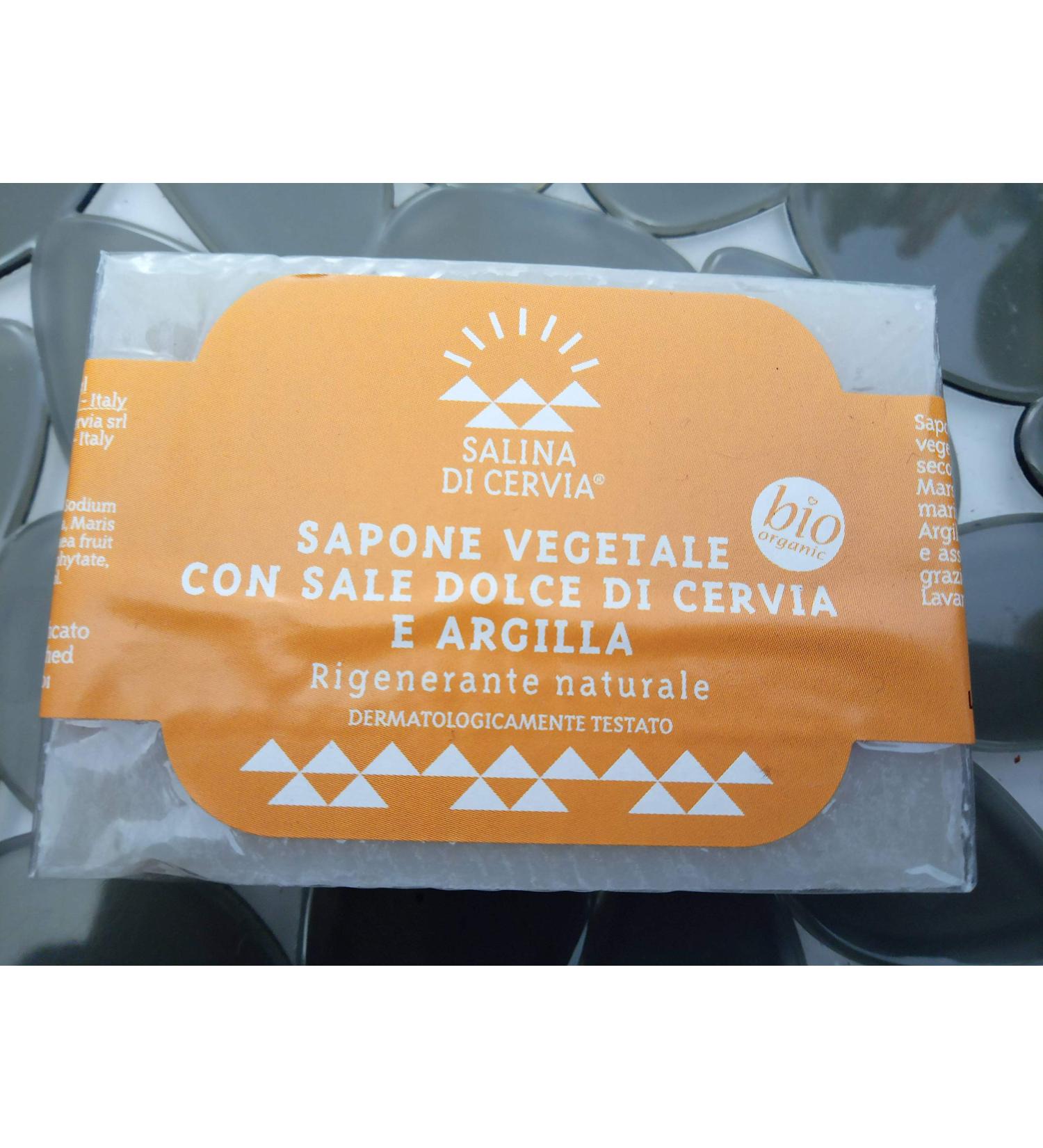 Salina di Cervia Organic Vegetable Soap with Mild Cervia Salt and Clay 100g