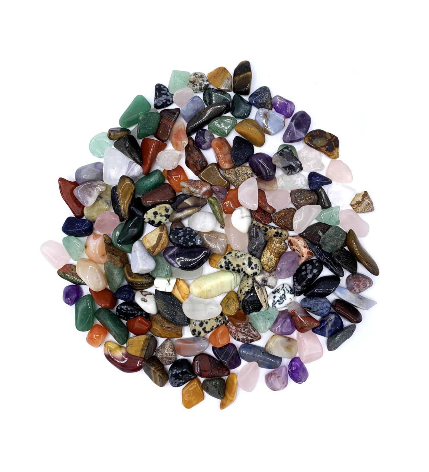 Buy Colorful Gemstone Set | Natural Drumstones in Fabric Bag | Real Gemstone Mix (1-1.5cm) - International Shipping Available - Buy Online on GoSupps.com