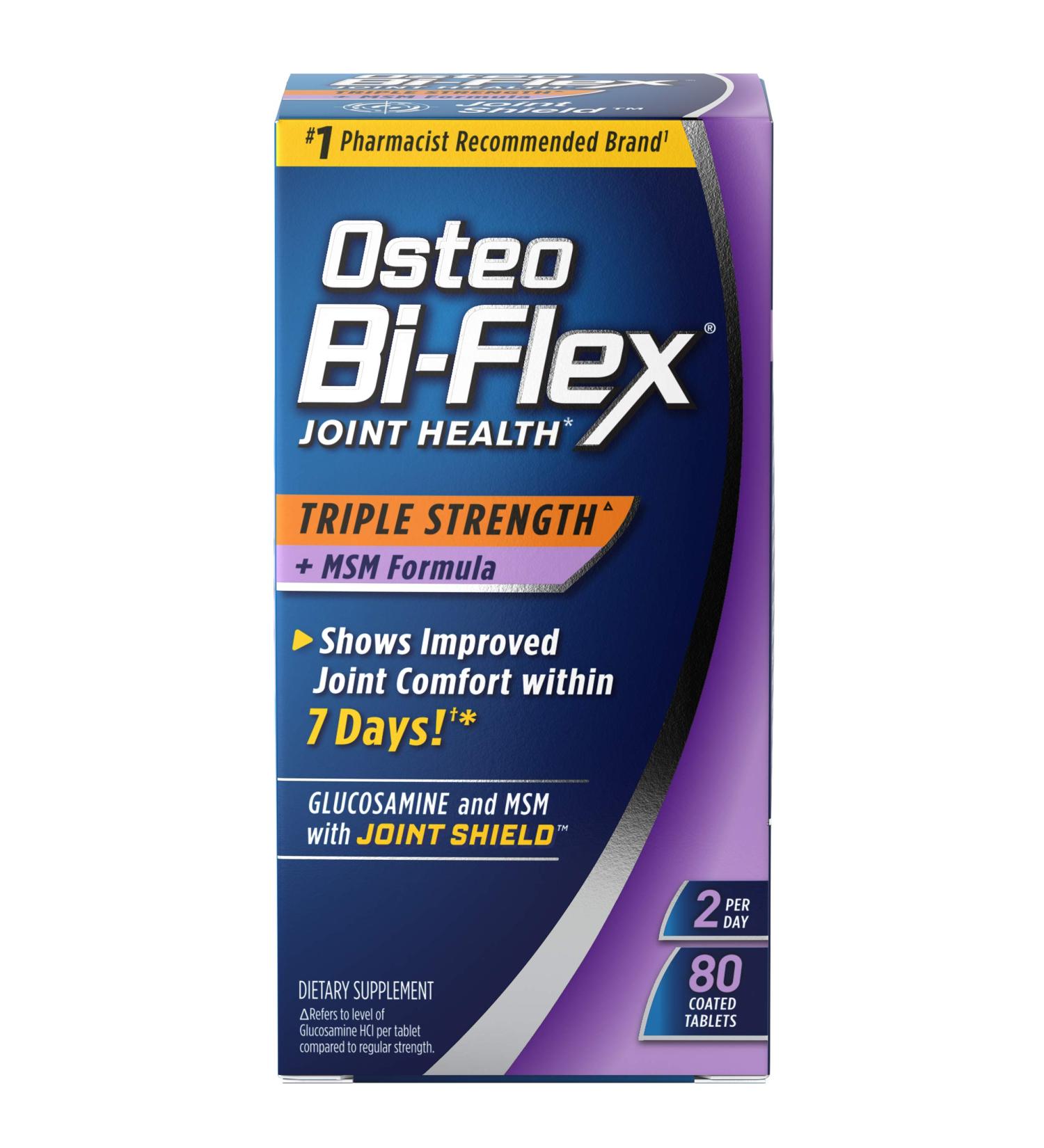 Osteo Bi-Flex Joint Health Triple Strength + MSM - 80 Coated Tablets - Buy Online on GoSupps.com