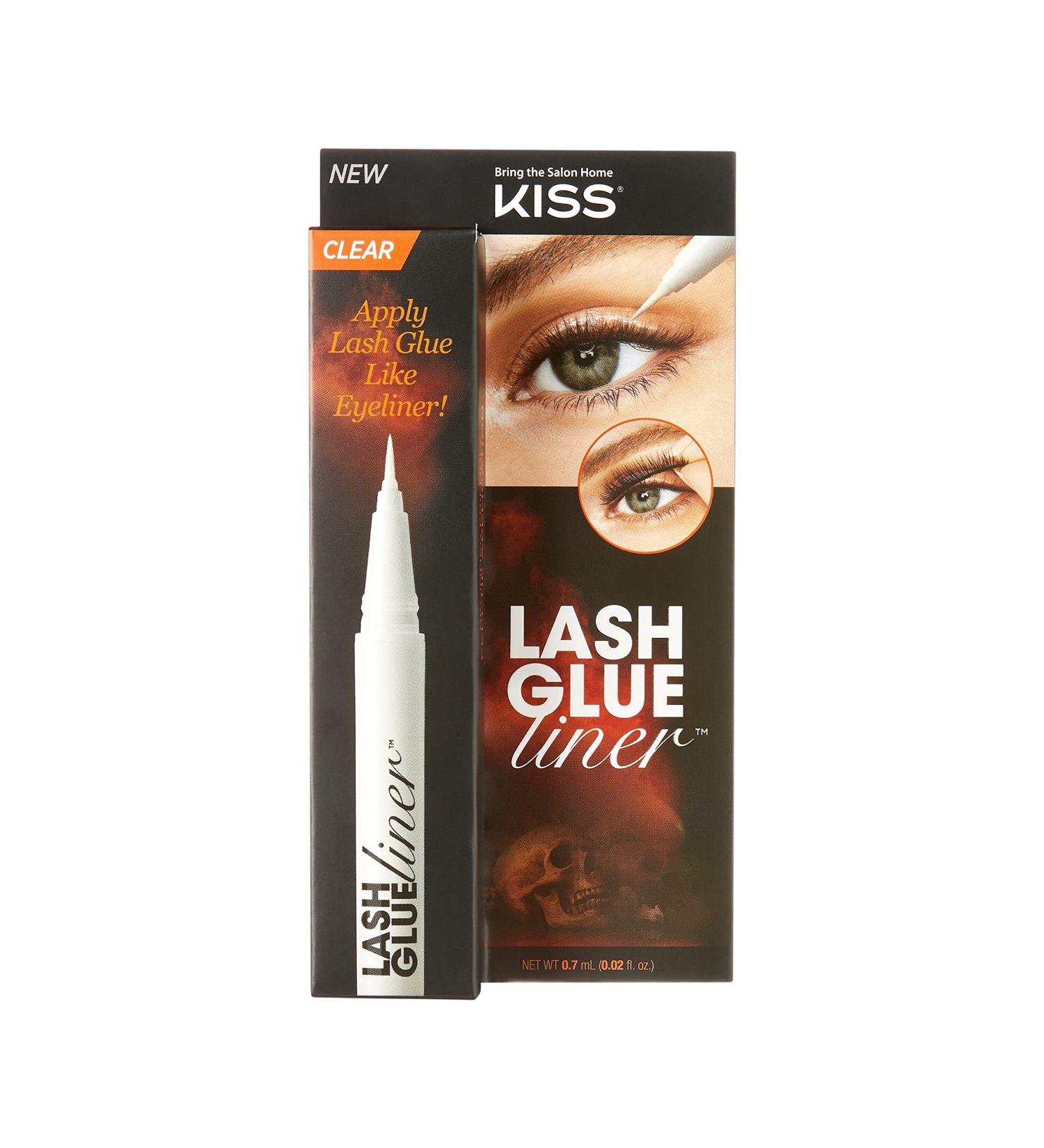 KISS Halloween Lash GLUEliner Clear Matte Adhesive 0.02 Oz - Easy Application | Foolproof Touch-Up | Clear Packaging - Buy Online on GoSupps.com