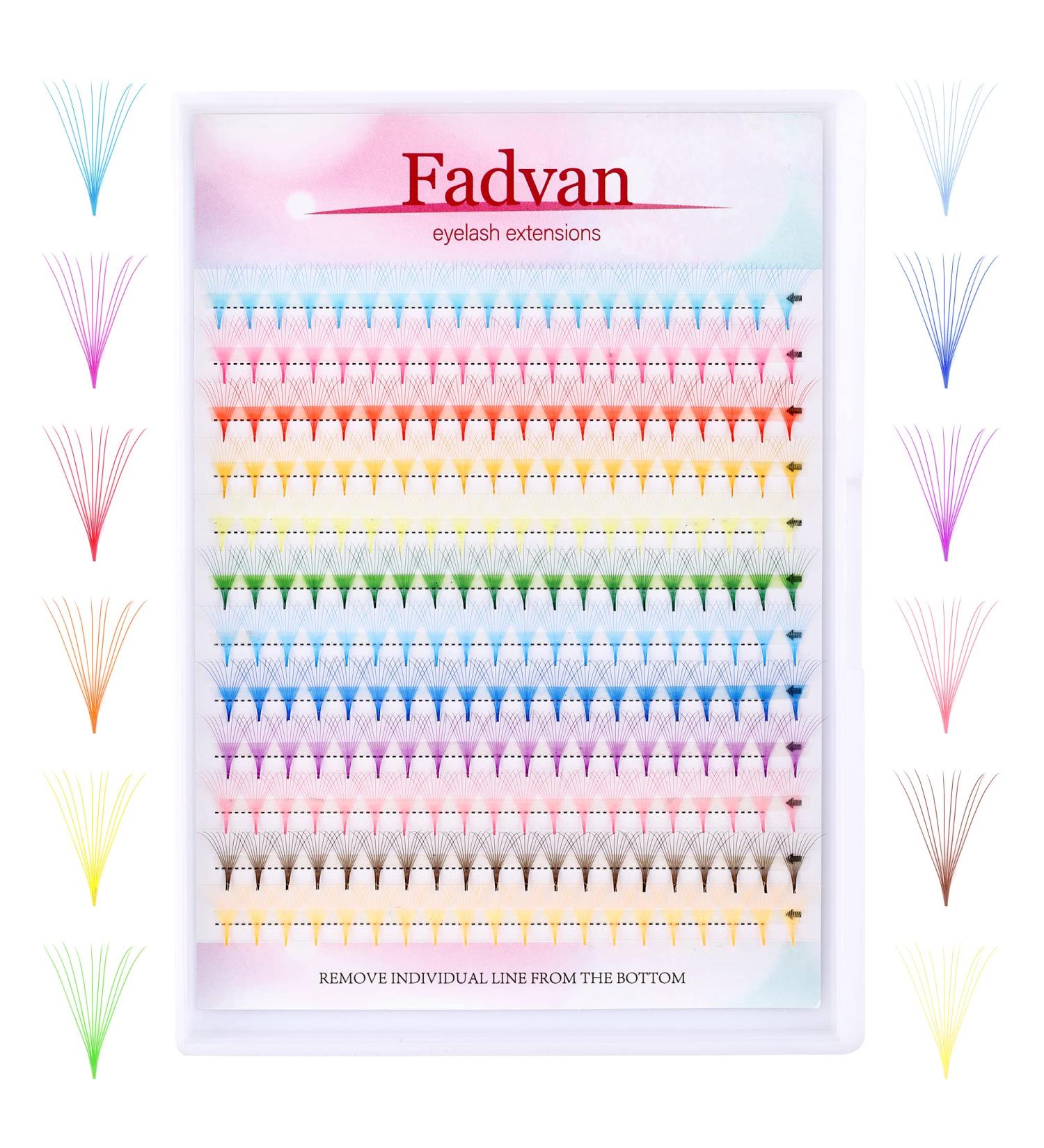 240pcs 12 Color 10D 13mm Colored Lash Extensions | D Curl Professional Premade Fans Eyelash Extensions | Vibrant Individual Lashes - Buy Online on GoSupps.com