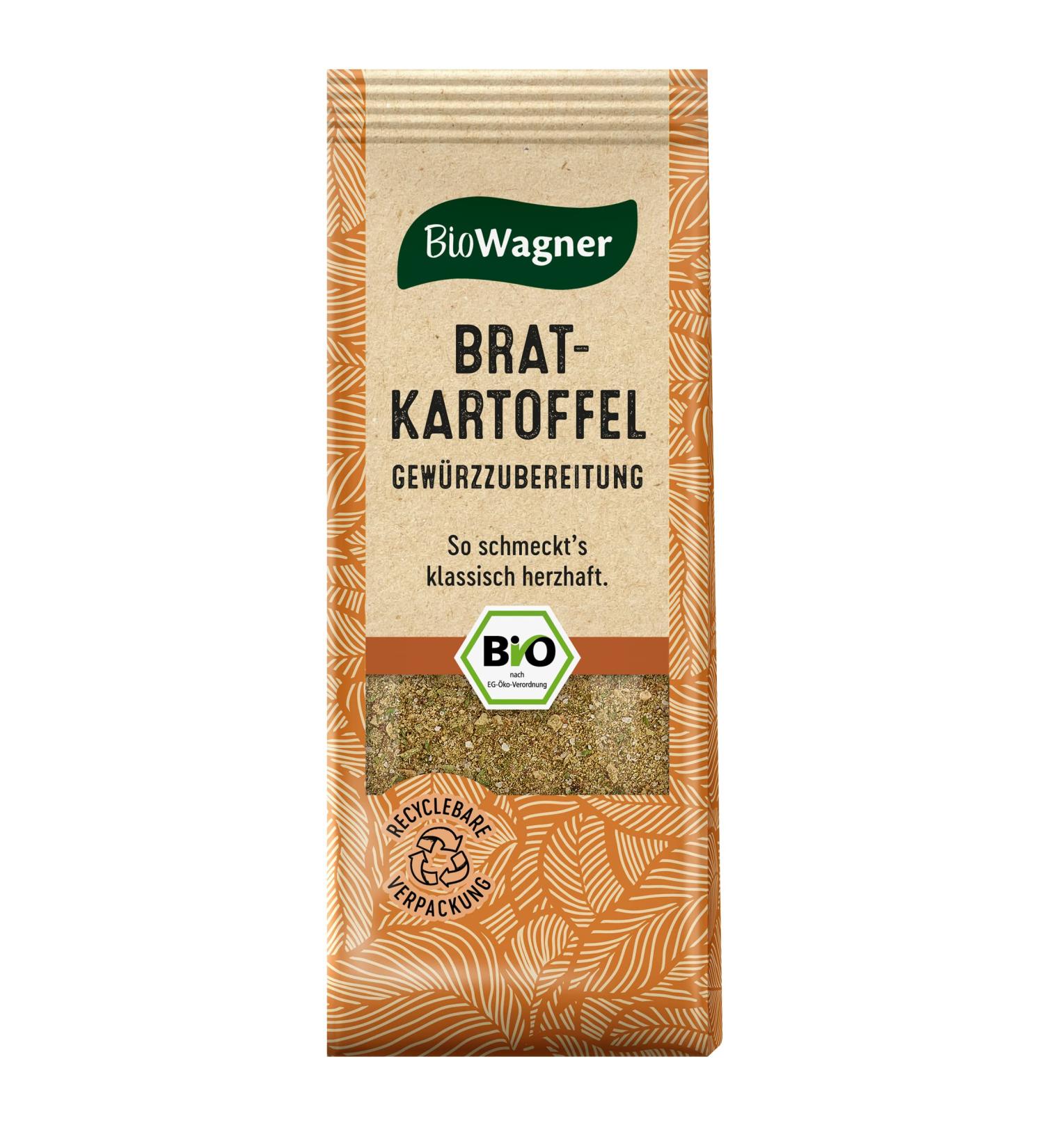 Biowagner - organic fried potato spice preparation |Ideal for casseroles puree or baked potatoes |Natural organic ingredients |Recyclebare packaging |50 g
