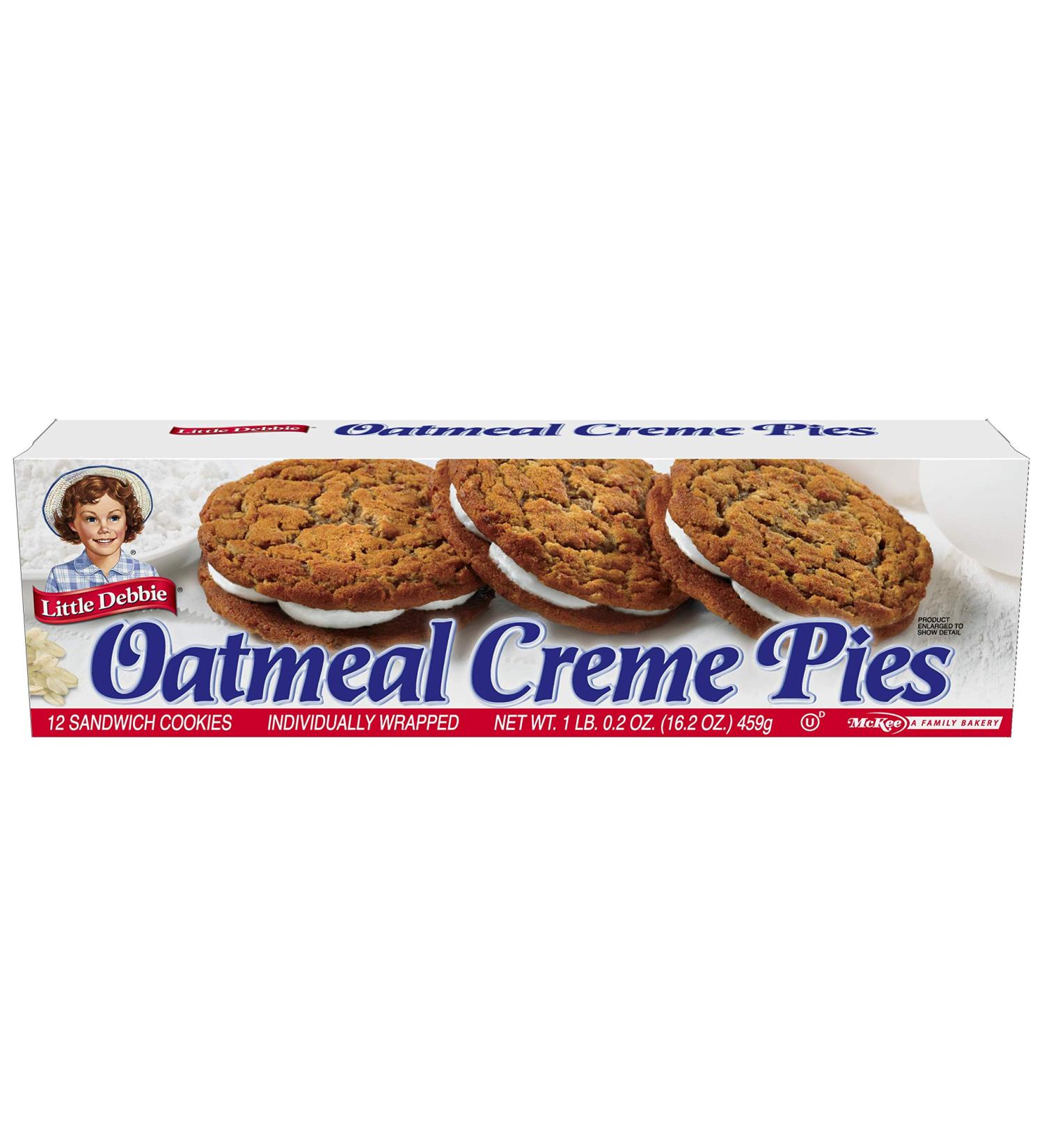 Little Debbie Oatmeal Creme Pies - 12 Individually Wrapped 16.2 oz Creme Pies - Buy Online on GoSupps.com