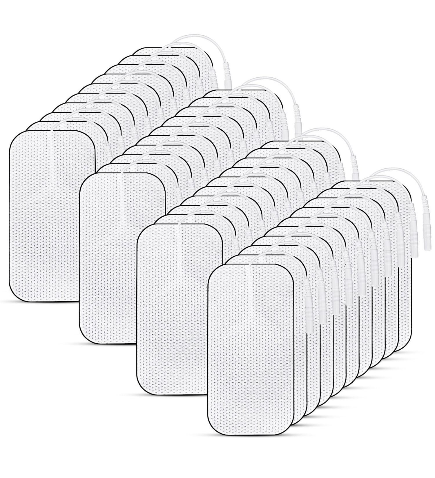 UNISOPH TENS Electrode Pads 40 pcs - Reusable Self Adhesive TENS Machine Pads for Muscle and Joint Pain Relief - 40x80mm - Compatible with Most TENS Machines - Buy Online on GoSupps.com