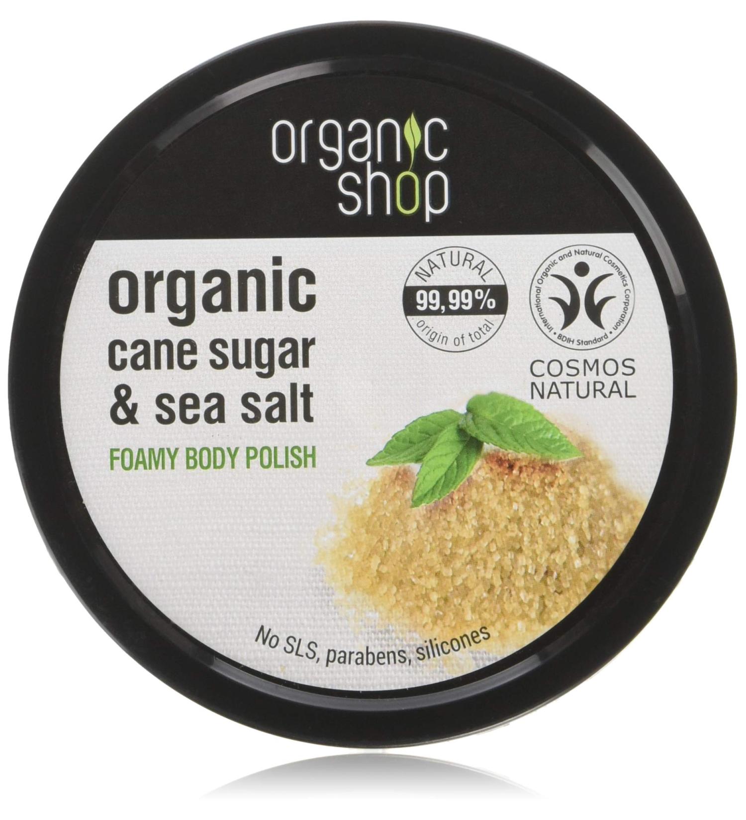 Foamy Body Polish - Natural Cane Sugar & Sea Salt (250ml) | Exfoliating & Hydrating | Shop Internationally - Buy Online on GoSupps.com