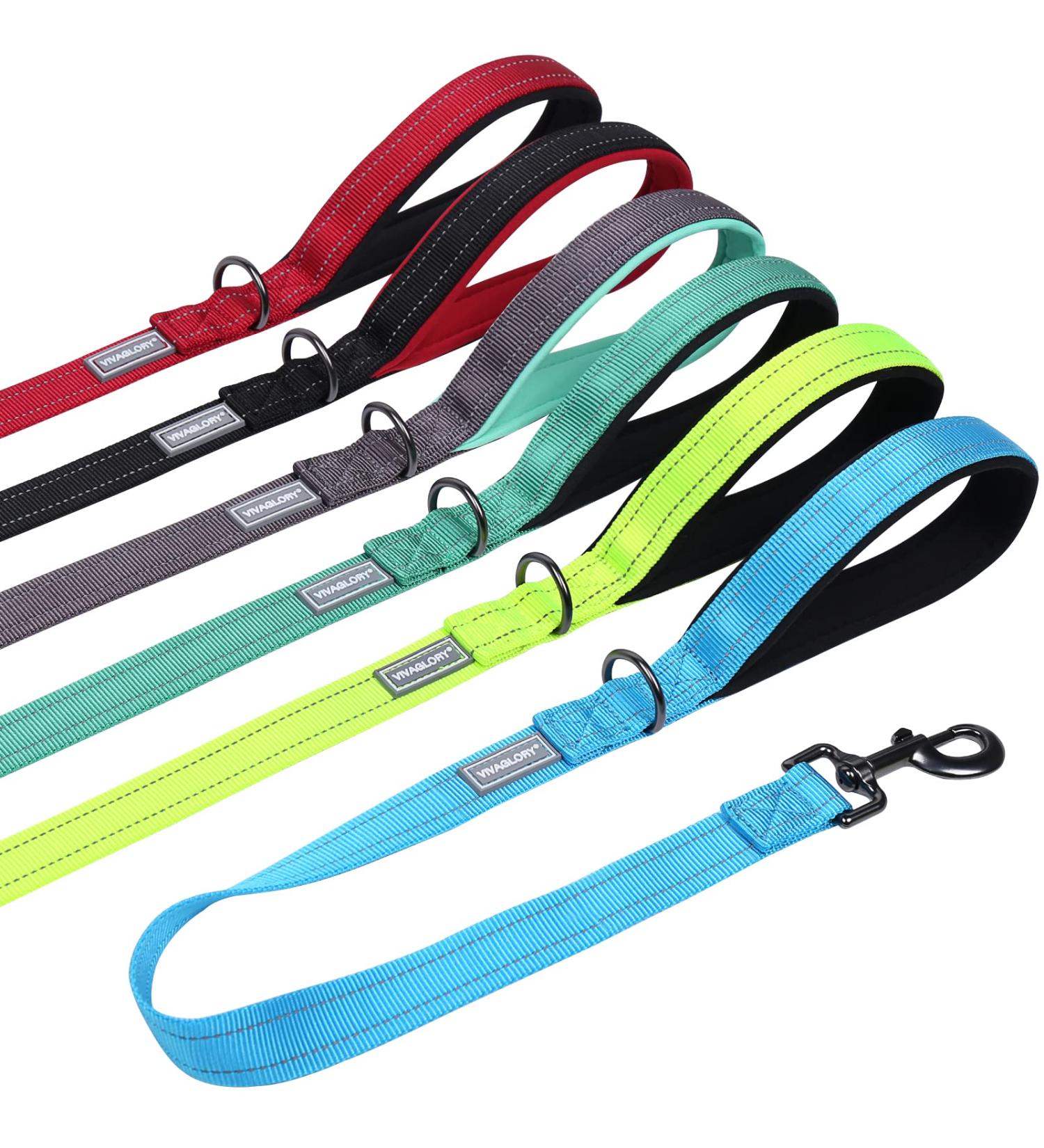 Vivaglory Sea Blue Dog Leash - Short Traffic Leash for Medium & Large Dogs 61 cm x 2.5 cm - Ideal Training Line - Buy Online on GoSupps.com