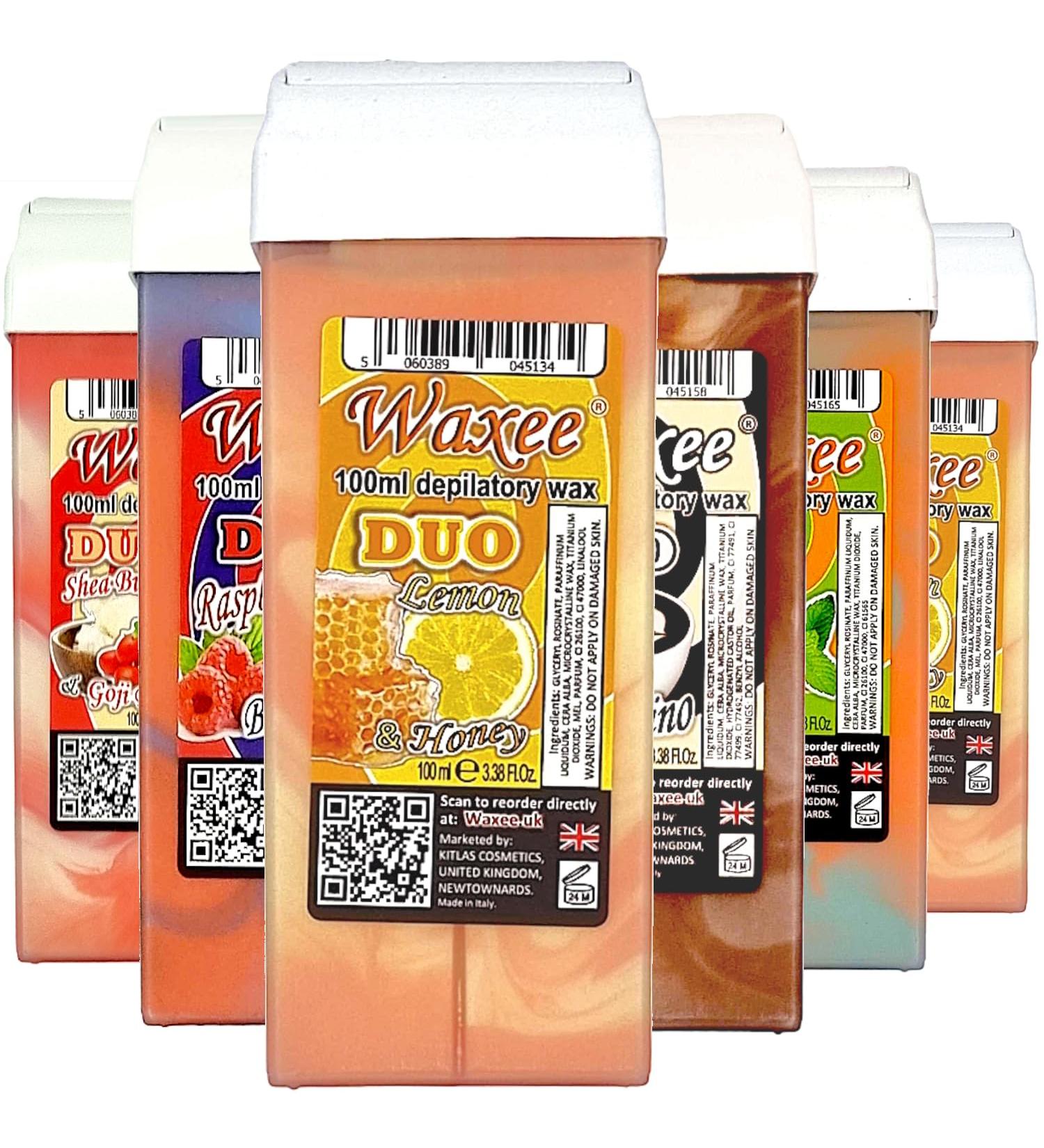 Waxee DUO Roll-On Wax Cartridge Refill 100ml - Pack of 6 (Assorted Colors) - Buy Online on GoSupps.com