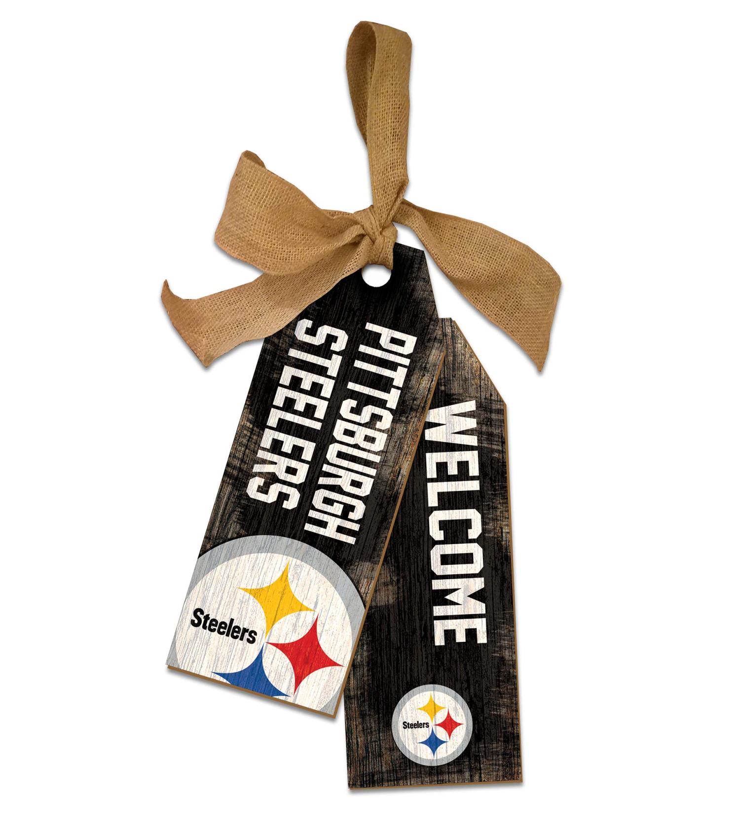 NFL Pittsburgh Steelers Unisex Pittsburgh Steelers Team Tags, Team Color, 12 inch