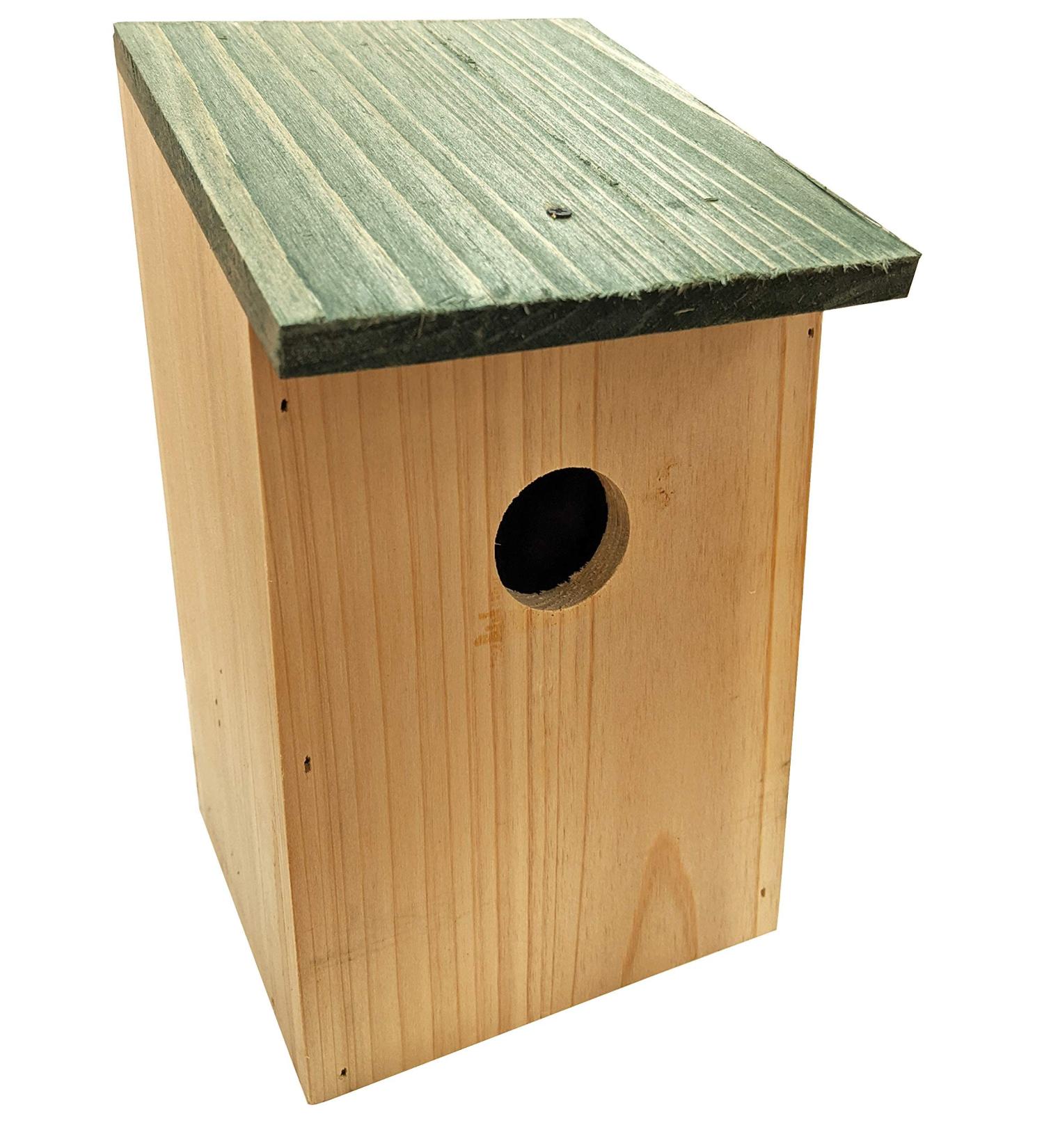 Wooden Nesting Box Wild Bird House Traditional Hinged Roof Garden Nester 1 - Buy Online on GoSupps.com