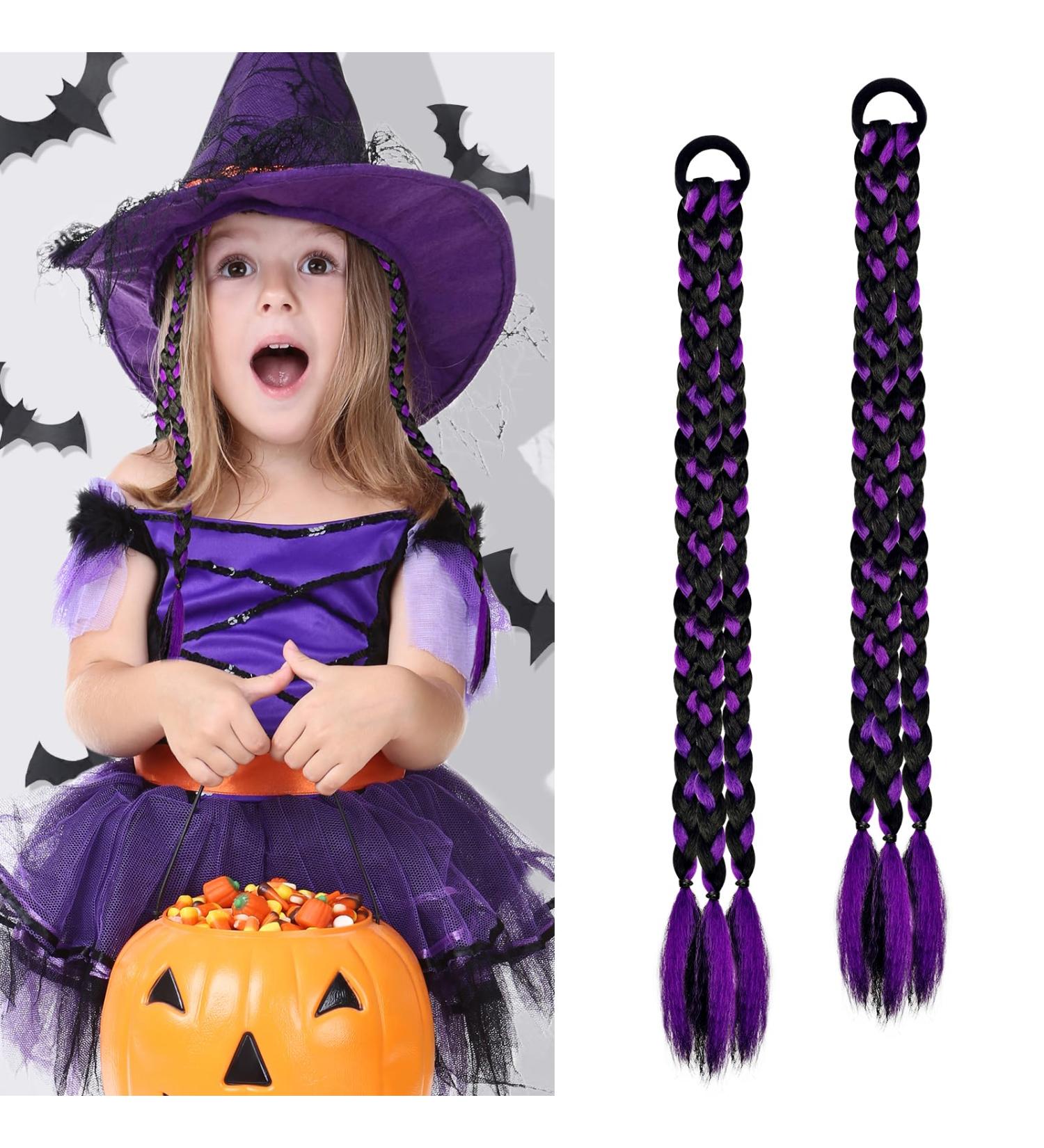 Dreamlover Braiding Hair Extensions for Women Girls Hair Accessories Coloured Hair Extensions Black and Purple 2 Pieces Black and Pupple - Buy Online on GoSupps.com