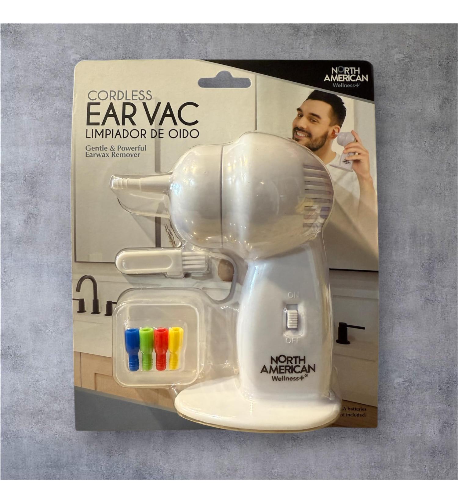 North American Wellness Cordless Ear Vac Gentle & Powerful Earwax Remover Includes 4 Colored Tips
