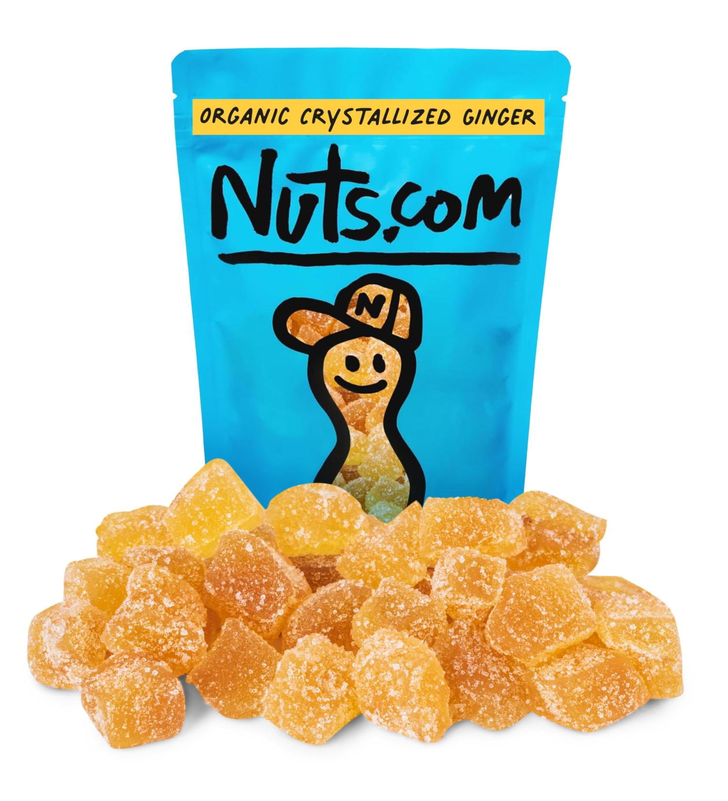 Organic Crystallized Ginger - Premium Sweet & Spicy Ginger Candy - Digestive Snack - 1 lb Diced Organic Ginger Pieces - Buy Online on GoSupps.com
