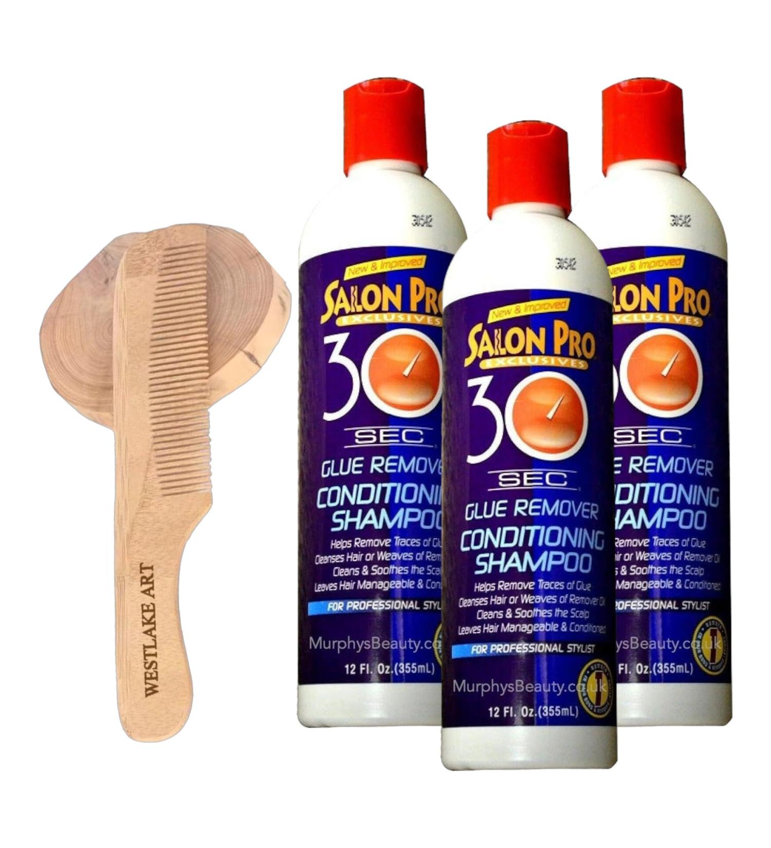 Shampoo 12 Oz | 30 Sec Hair Glue Remover | Pack of 3 | Fast-Acting Cleanser & Conditioner | Soothes Scalp & Removes Residue - Buy Online on GoSupps.com