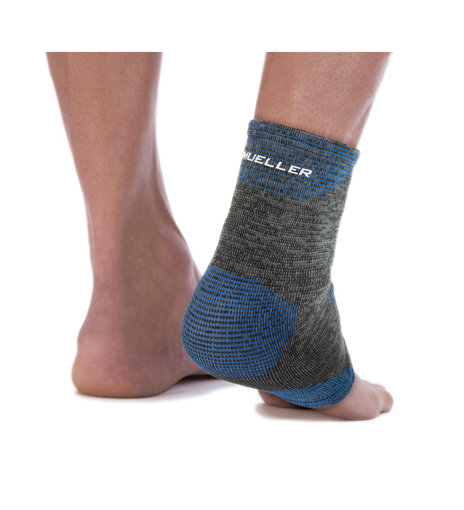 Mueller Black & Blue Premium Knit Ankle Support | 4-Way Stretch, Thermo Reactive | Size Medium/Large - Buy Online on GoSupps.com
