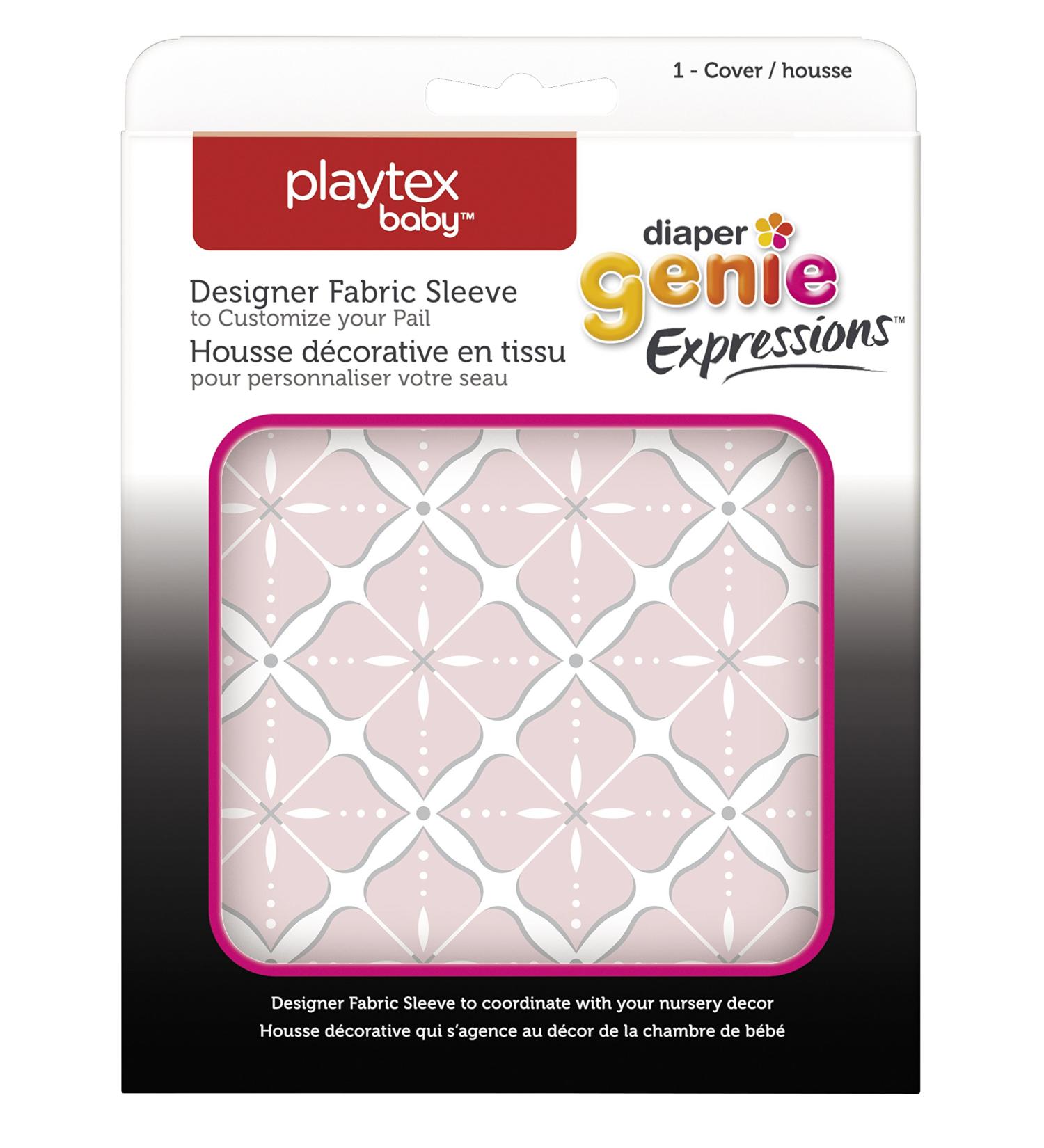 Playtex Diaper Genie Expressions Diaper Pail Fabric Sleeve - Pink Starburst - Buy Online on GoSupps.com