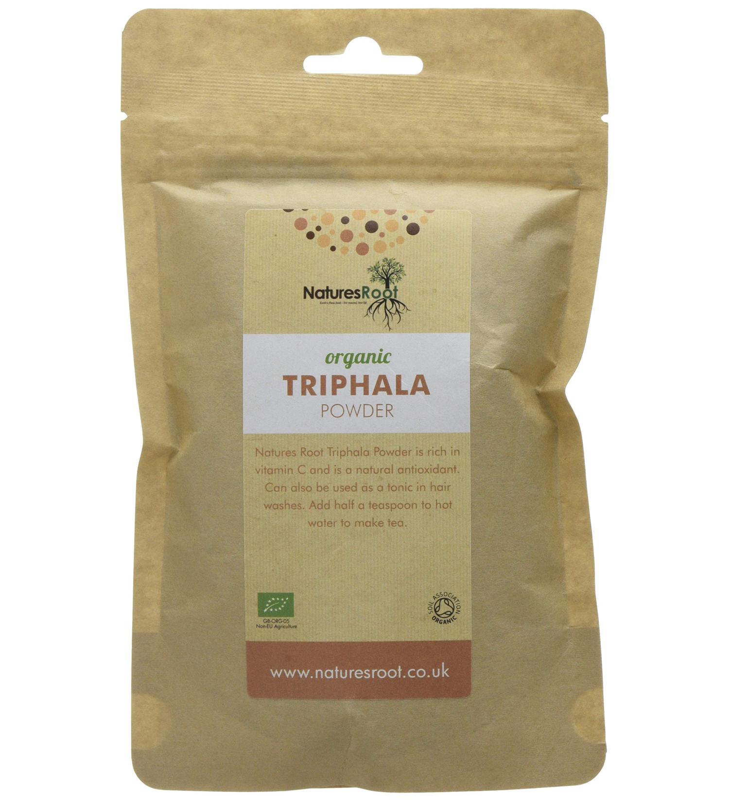 Natures Root Organic Triphala Powder 125g - Superfoods for Digestive Health (Pack of 1) - Buy Online on GoSupps.com