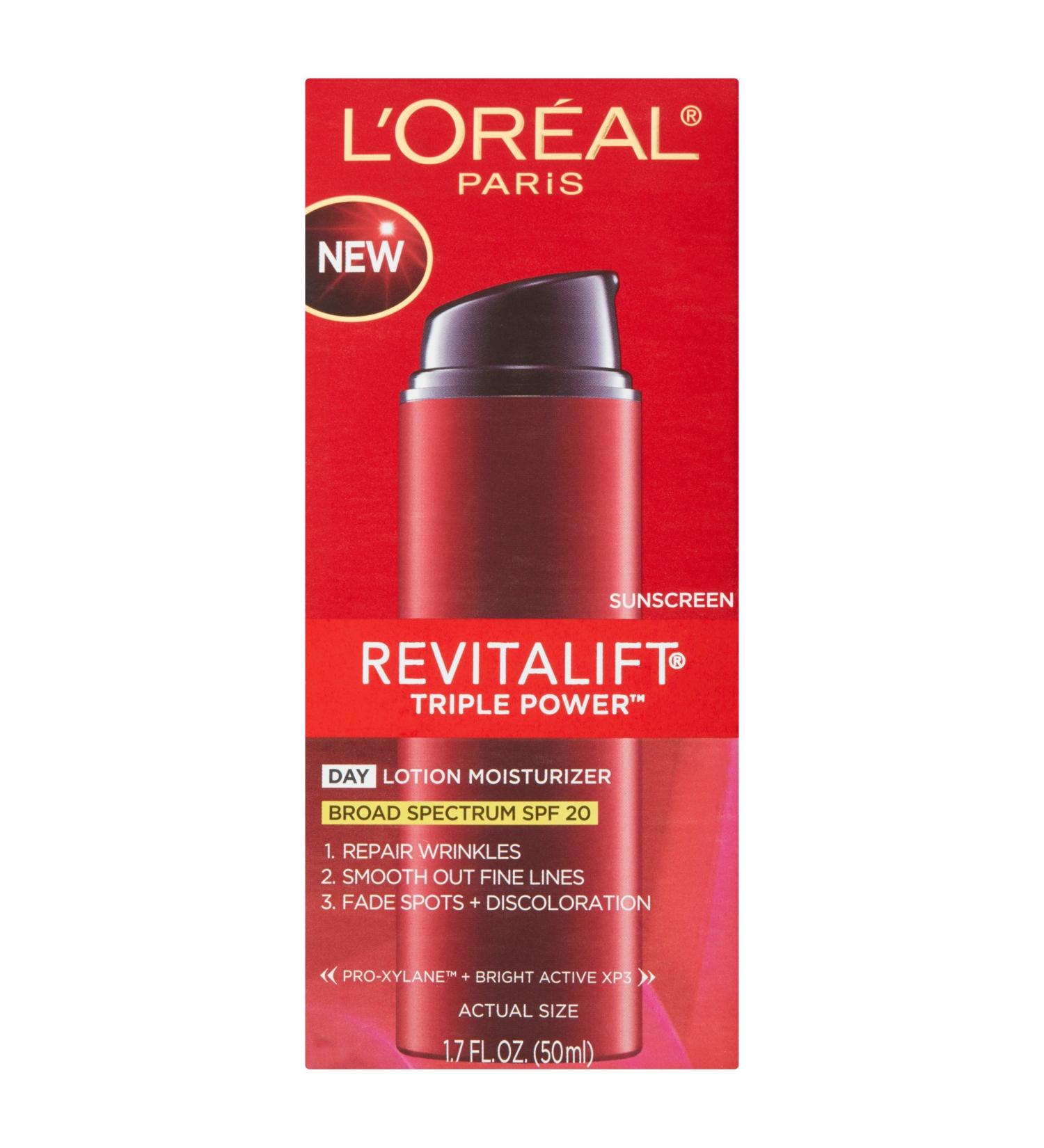 L'Or al Paris Skin Care Revitalift Triple Power Face Moisturizer with SPF 20 1.7 fl. Oz