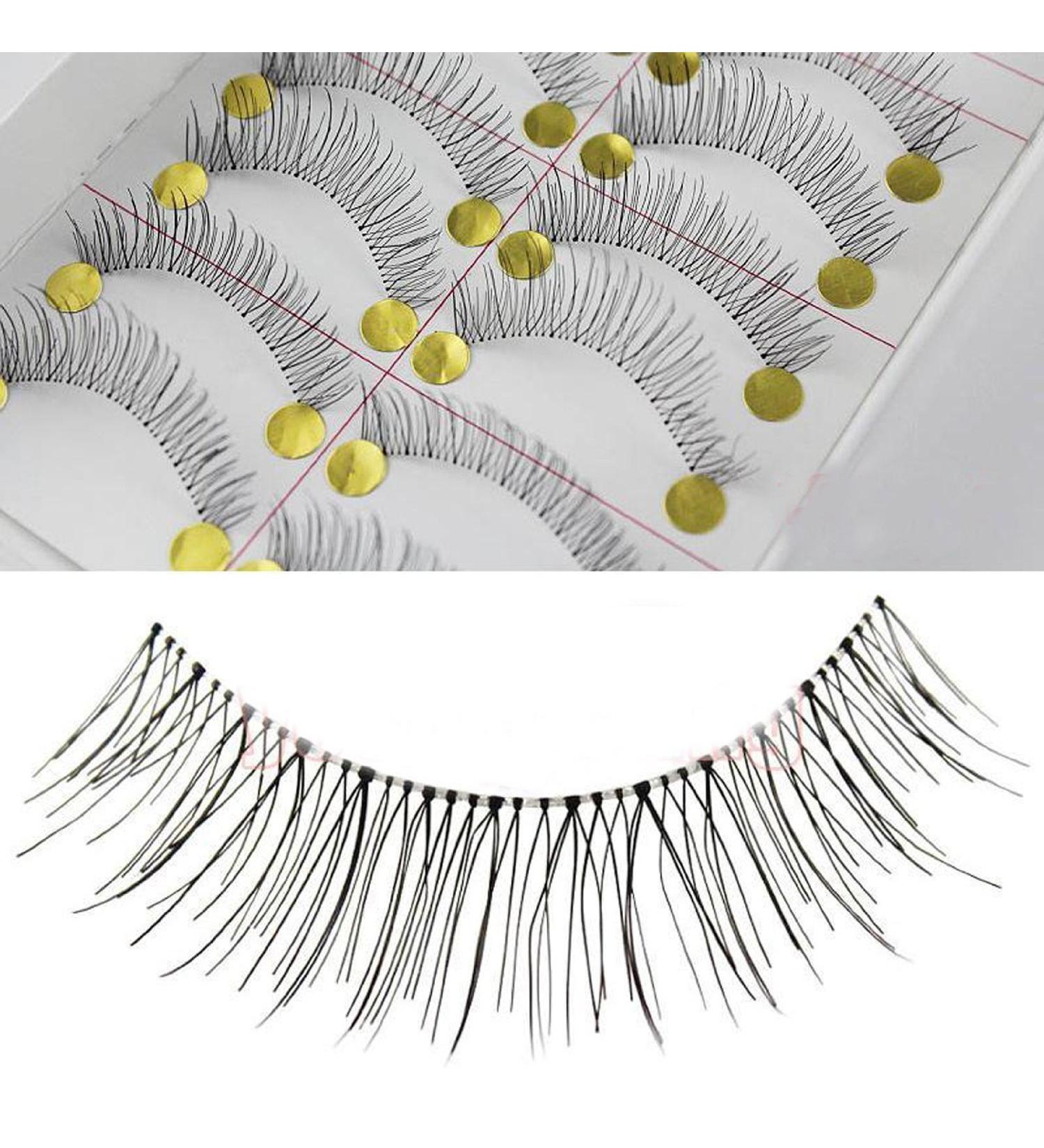 Careforyou 50 Pairs Natural Look Taiwan Handmade Fake False Eyelashes Eye Lashes Transparent Stem #218 Classical Eyelashes - Buy Online on GoSupps.com
