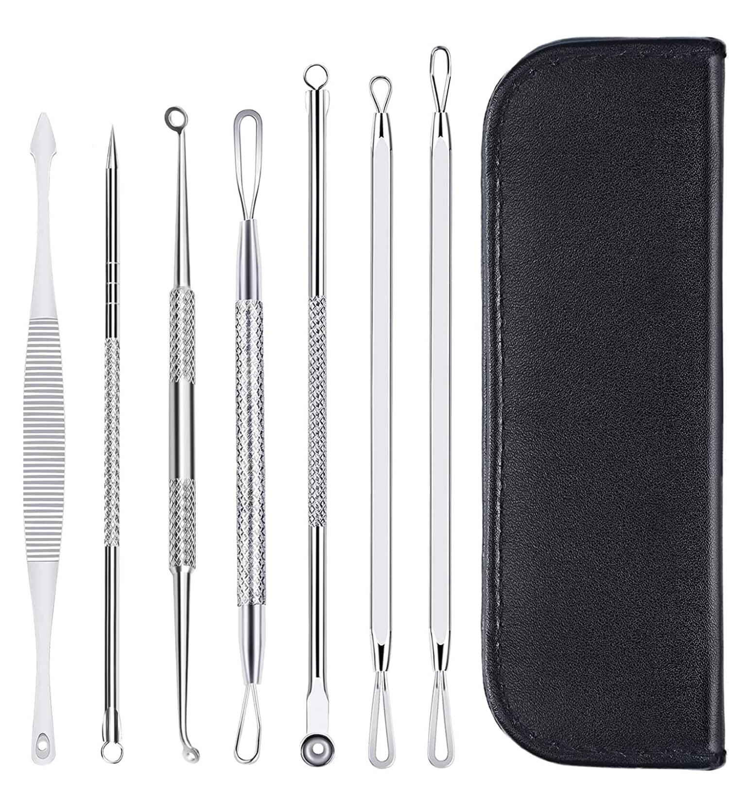 Pimple Blackhead Remover Kit - 7 in 1 Extractor Tool Set - Buy Online on GoSupps.com