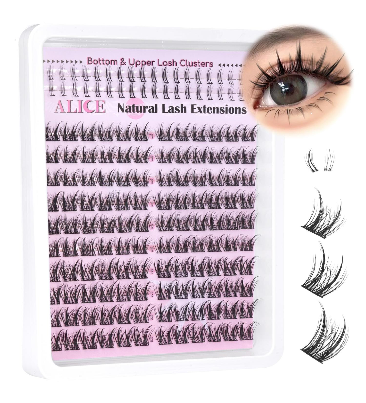 ALICE Natural Lash Clusters Wispy Eyelash Extensions Manga Clusters Lashes C Curl 11-13mm Short Anime Lash Extension with Bottom Lashes DIY Individual Lashes A - Manga Lash Clusters - Buy Online on GoSupps.com