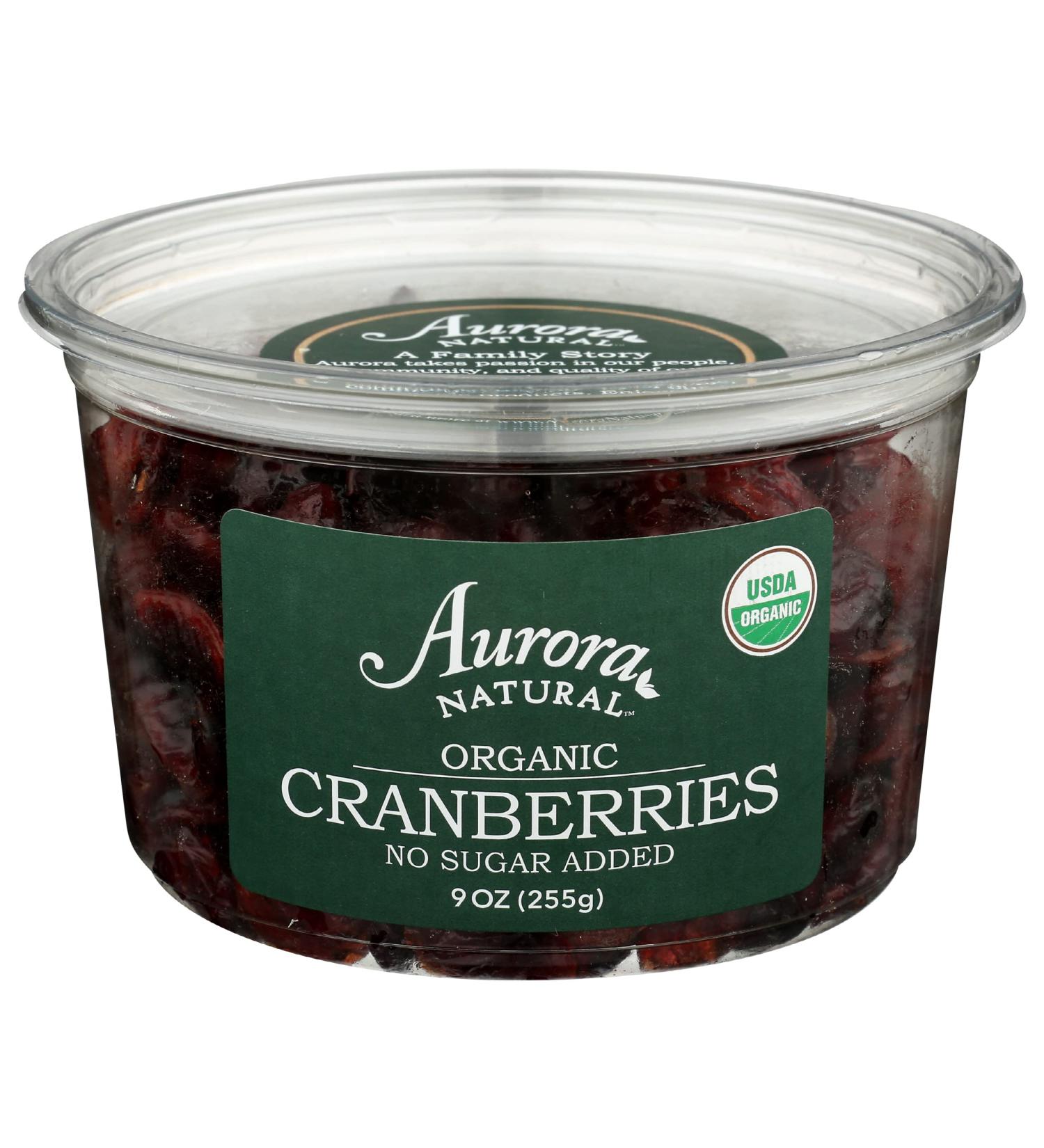 Organic Dried Cranberries - 9 oz | Aurora Products - Buy Online on GoSupps.com