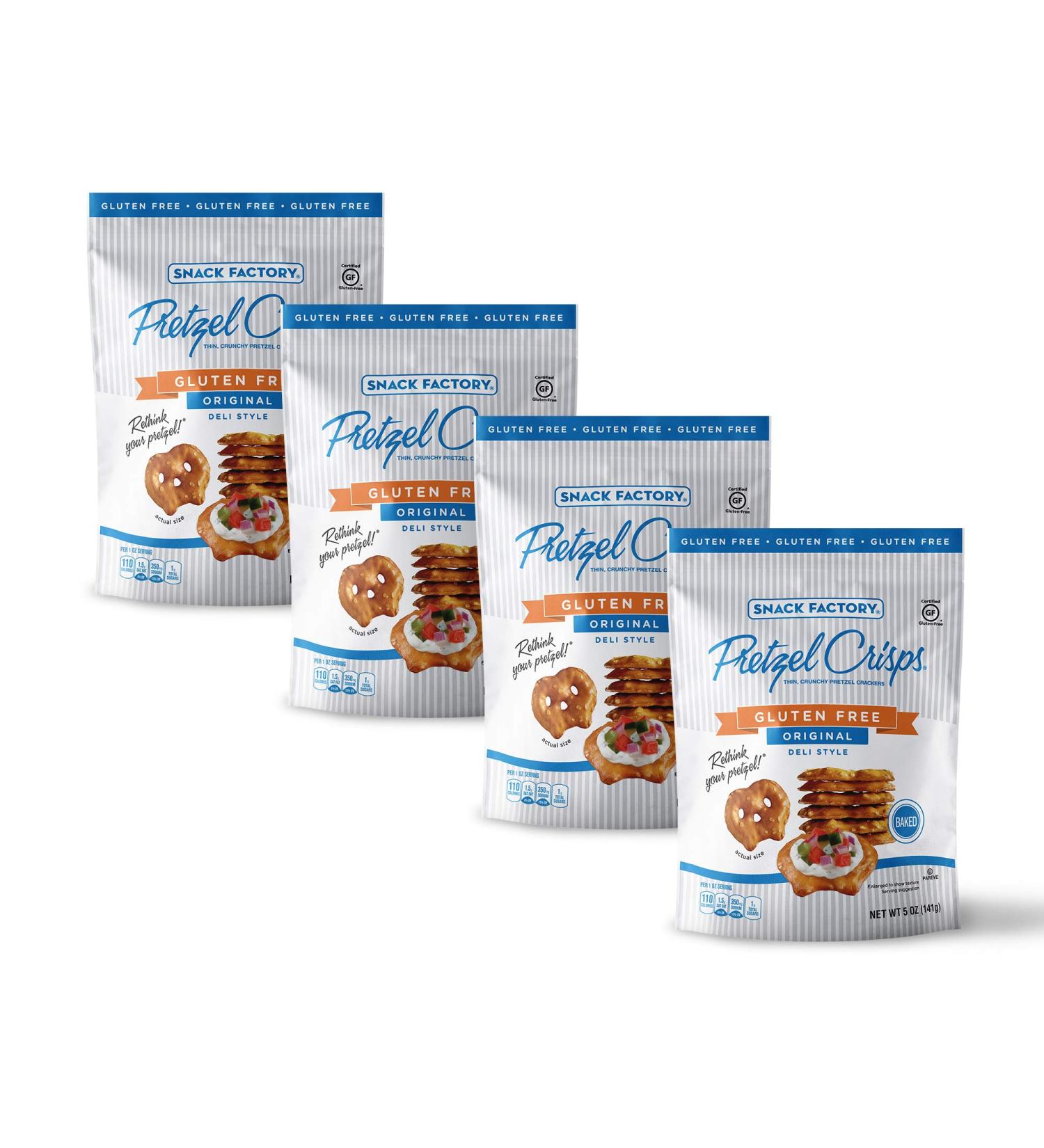  Snyder's of Hanover Snyder's Snack Factory Gluten Free Pretzel Chips Original Style 141g (Pack of 4) - Buy Online on GoSupps.com